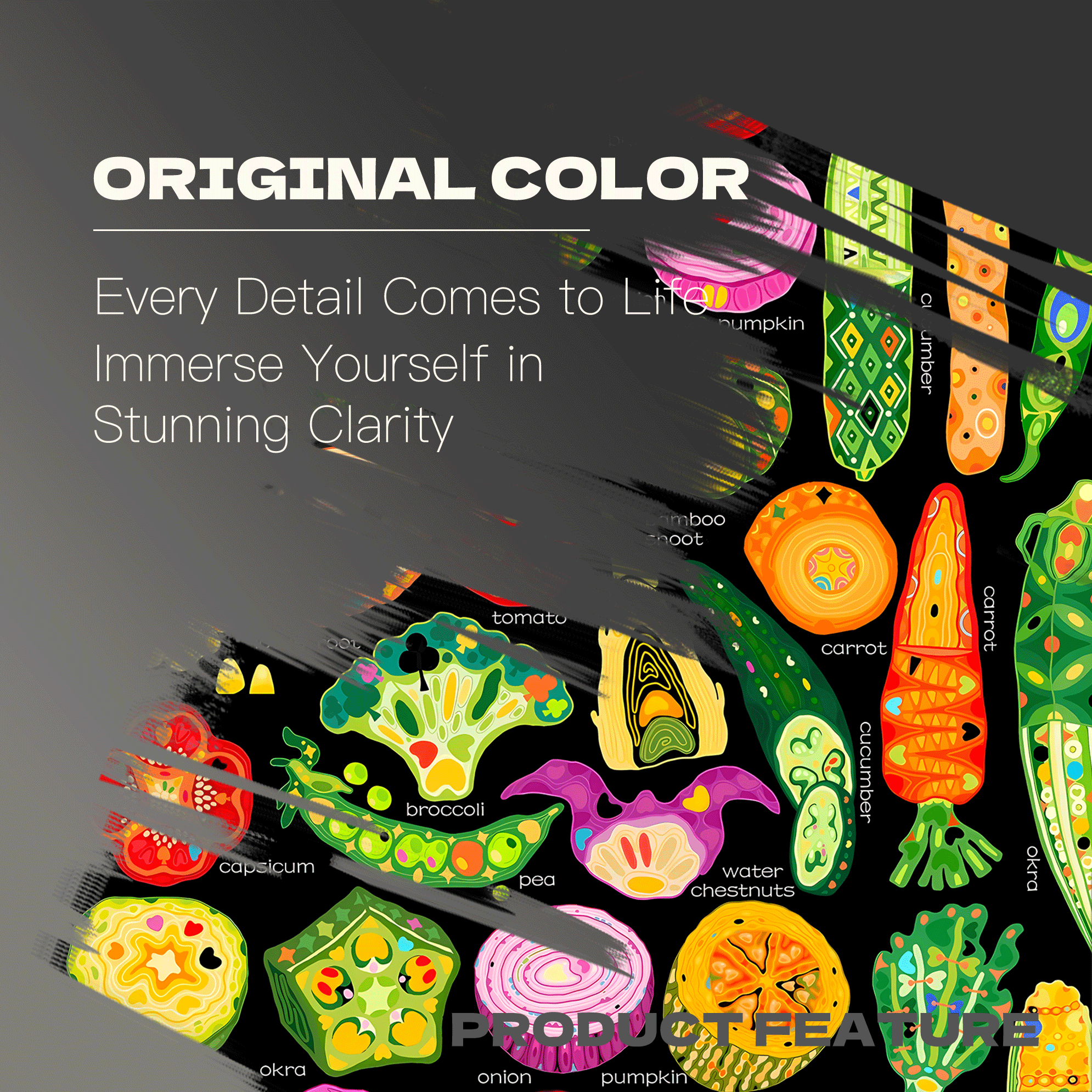 A Natural Painting Of Colorful Vegetables 500pcs/1000pcs Jigsaw Puzzle, Scratch-Resistant, Interactive Family Game & Brain-Boosting DIY Decor, Perfect for Halloween, Christmas & New Year Gifts, Family Puzzle Game