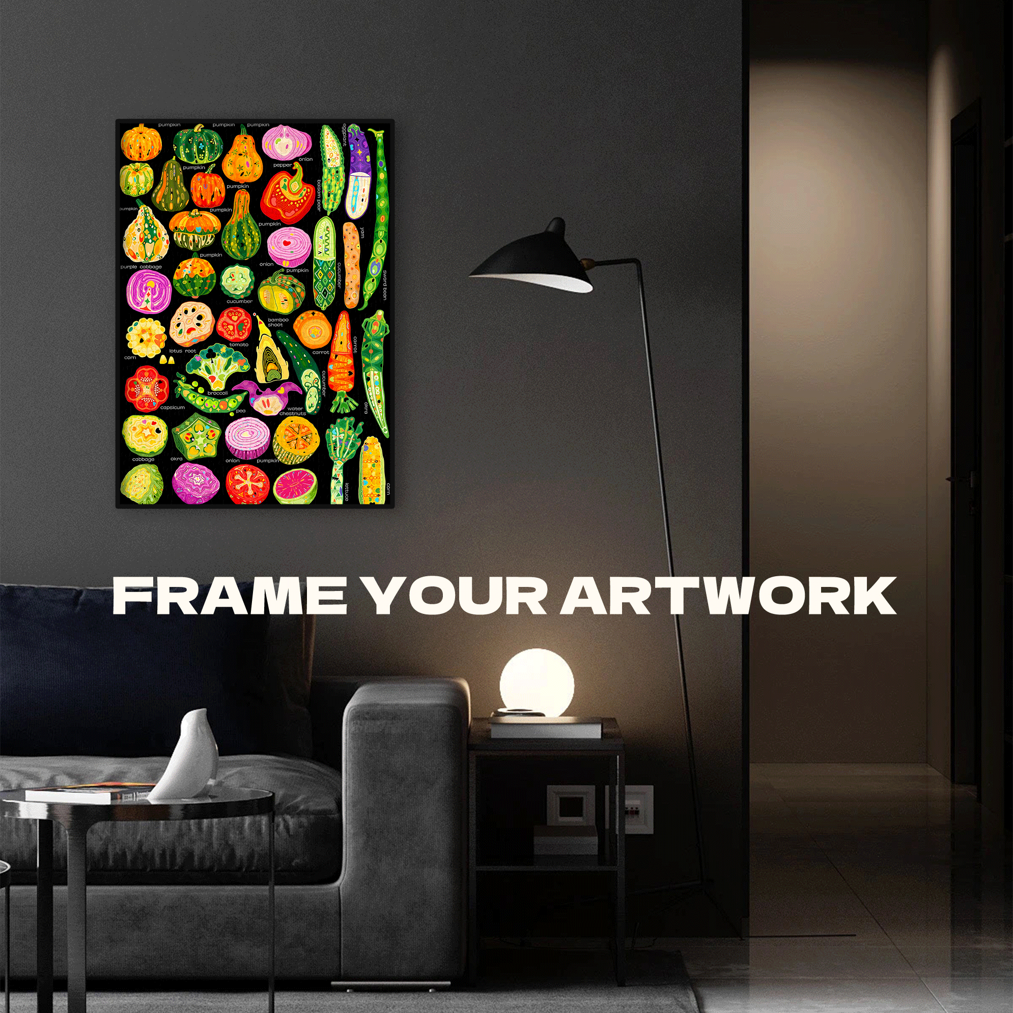 A Natural Painting Of Colorful Vegetables 500pcs/1000pcs Jigsaw Puzzle, Scratch-Resistant, Interactive Family Game & Brain-Boosting DIY Decor, Perfect for Halloween, Christmas & New Year Gifts, Family Puzzle Game