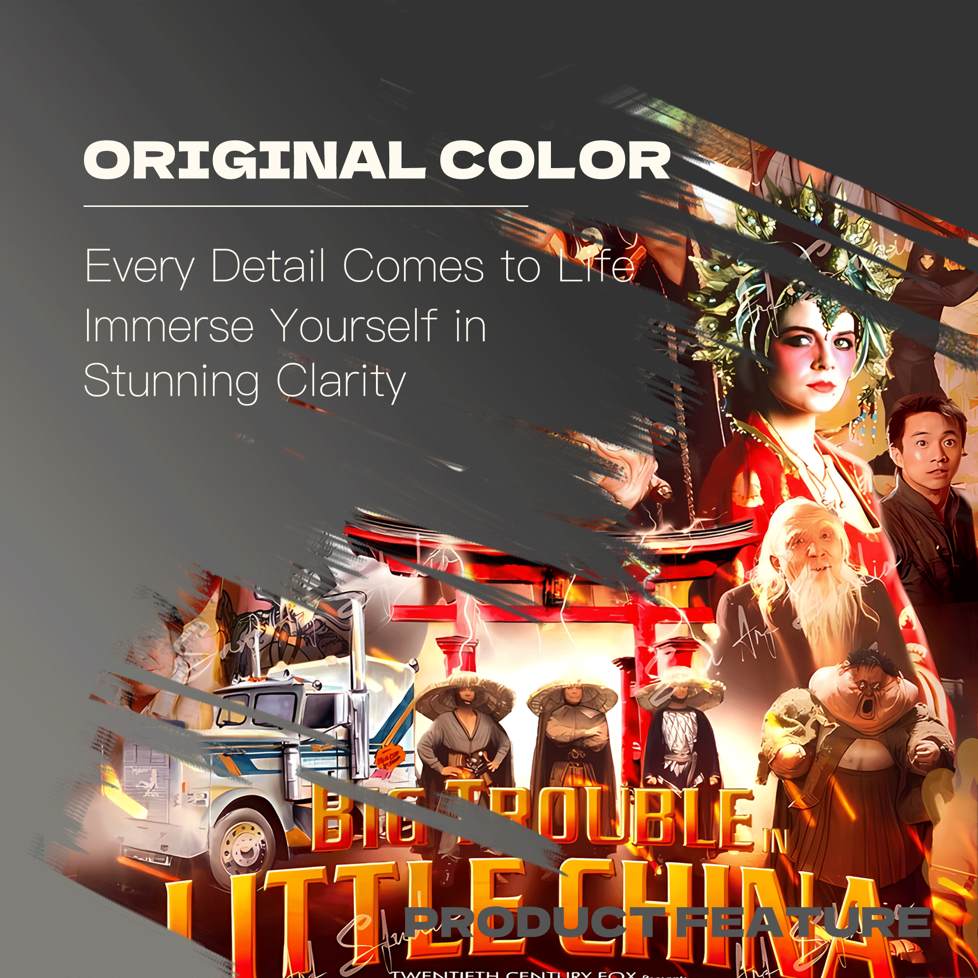 Big Trouble in Little China 500pcs/1000pcs Jigsaw Puzzle, Scratch-Resistant, Interactive Family Game & Brain-Boosting DIY Decor, Perfect for Halloween, Christmas & New Year Gifts, Family Puzzle Game