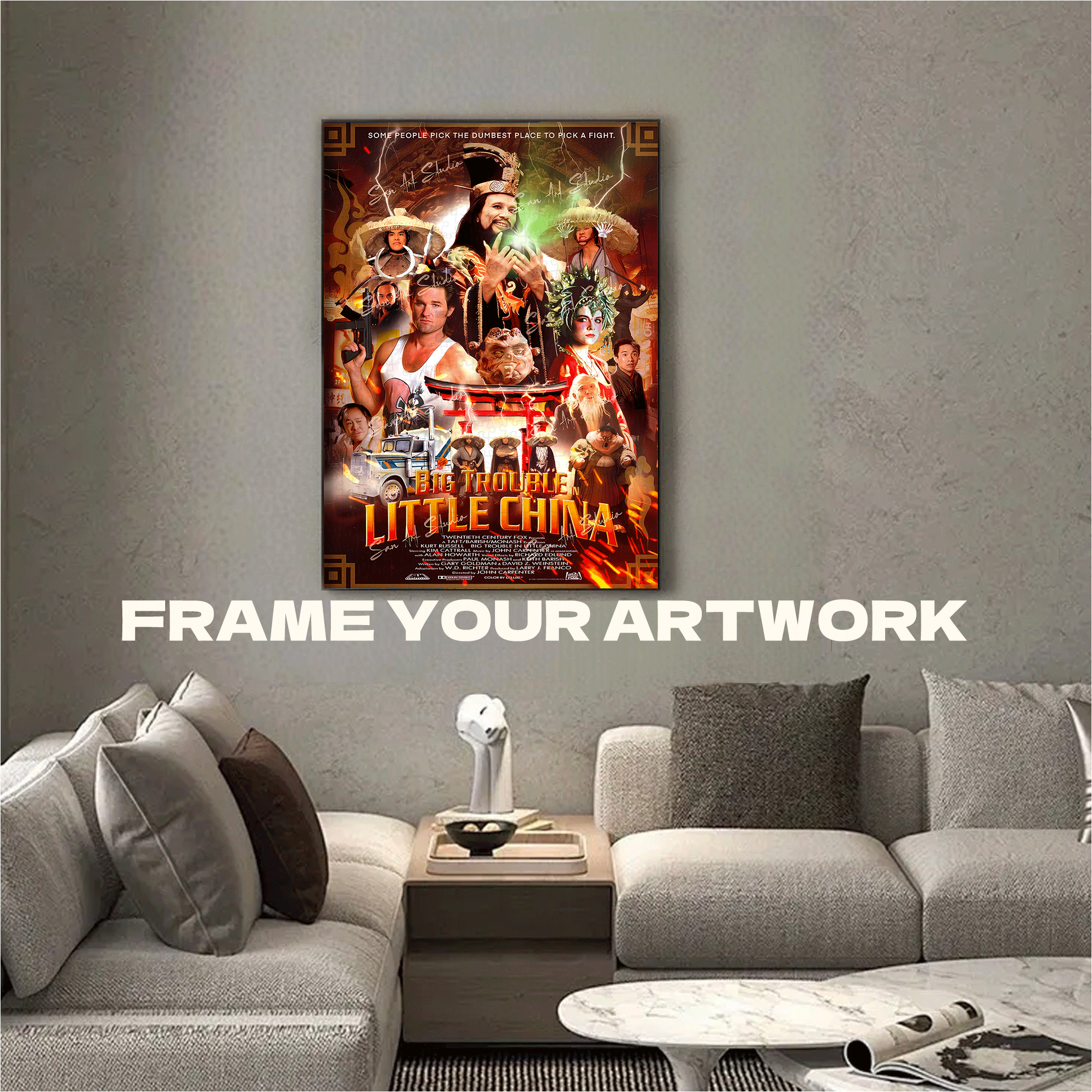Big Trouble in Little China 500pcs/1000pcs Jigsaw Puzzle, Scratch-Resistant, Interactive Family Game & Brain-Boosting DIY Decor, Perfect for Halloween, Christmas & New Year Gifts, Family Puzzle Game