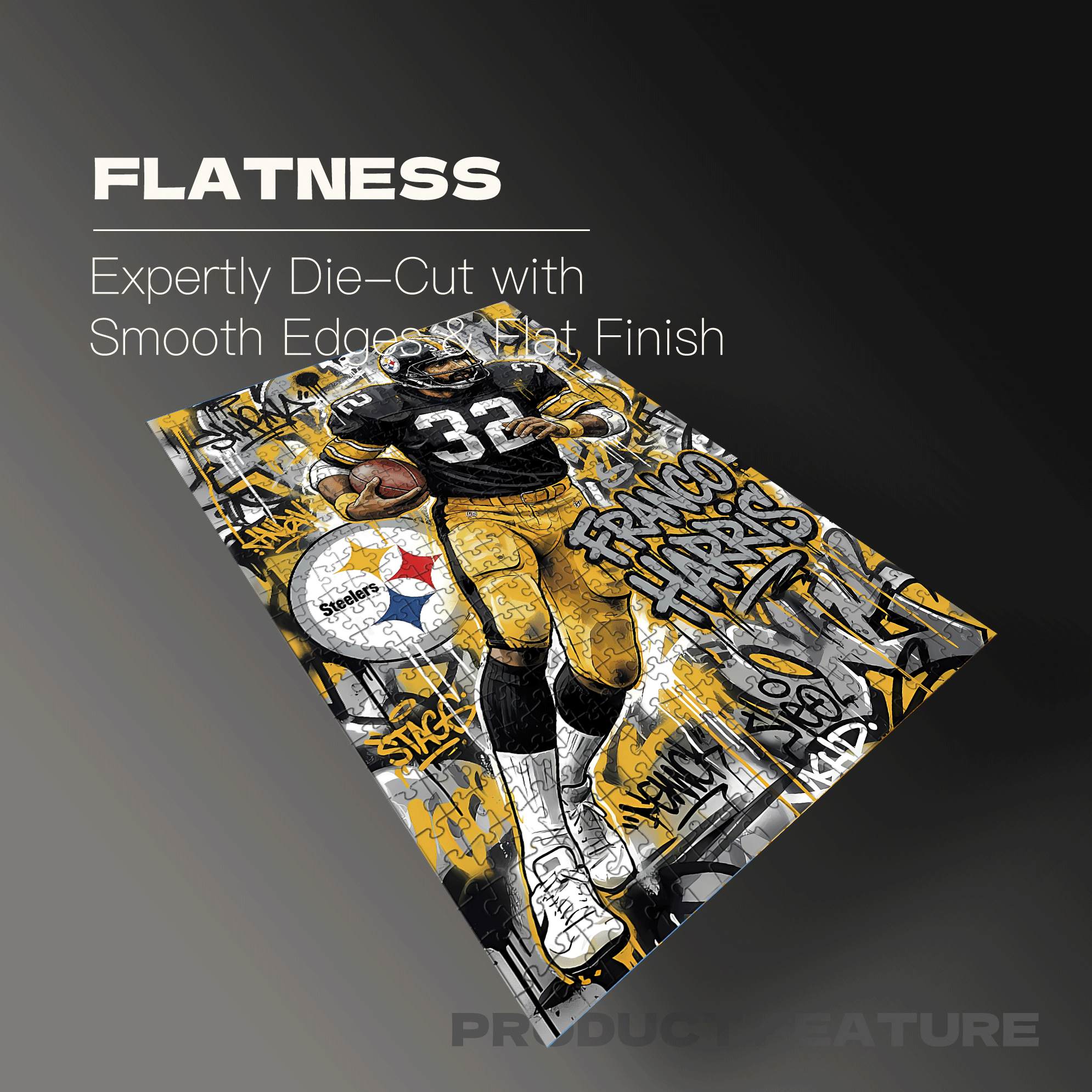 Franco Harris 500pcs/1000pcs Jigsaw Puzzle, Scratch-Resistant, Interactive Family Game & Brain-Boosting DIY Decor, Perfect for Halloween, Christmas & New Year Gifts, Family Puzzle Game