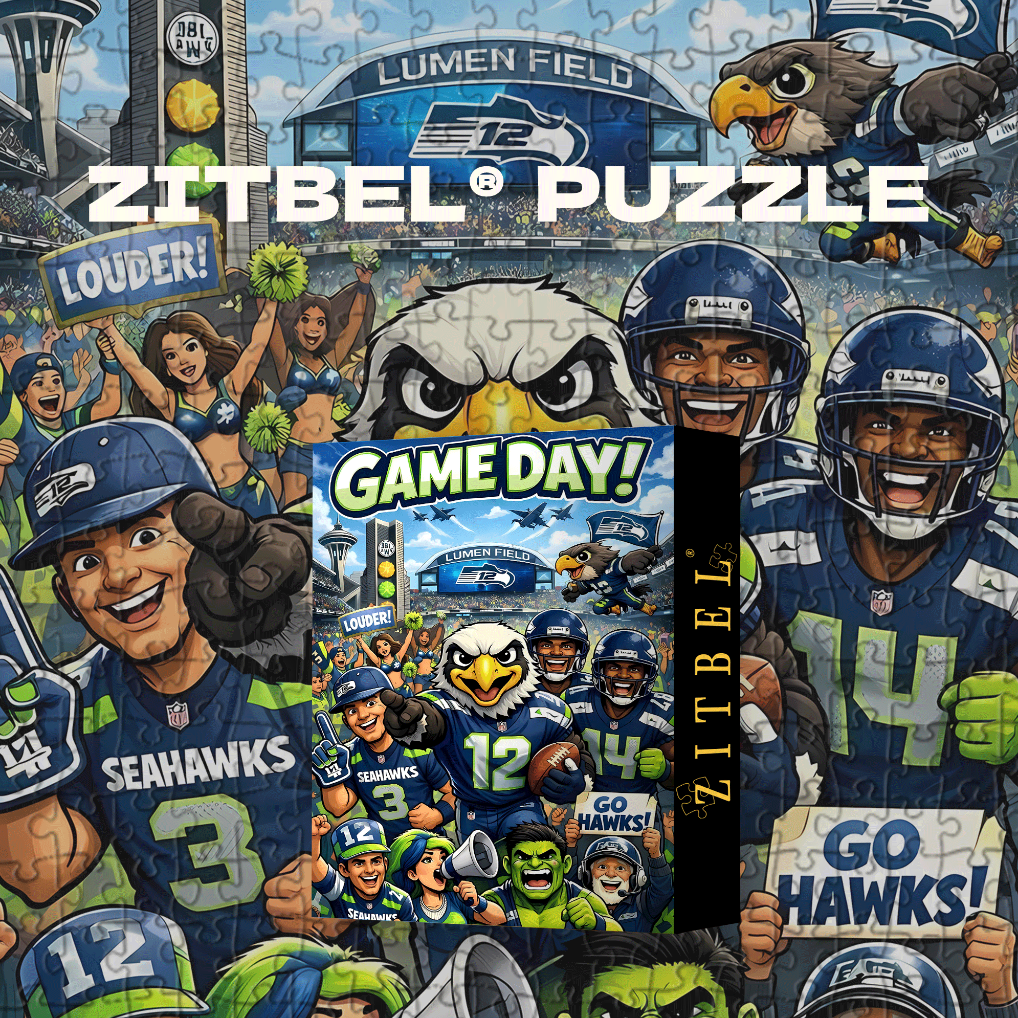 Game Day 500pcs/1000pcs Jigsaw Puzzle, Scratch-Resistant, Interactive Family Game & Brain-Boosting DIY Decor, Perfect for Halloween, Christmas & New Year Gifts, Family Puzzle Game