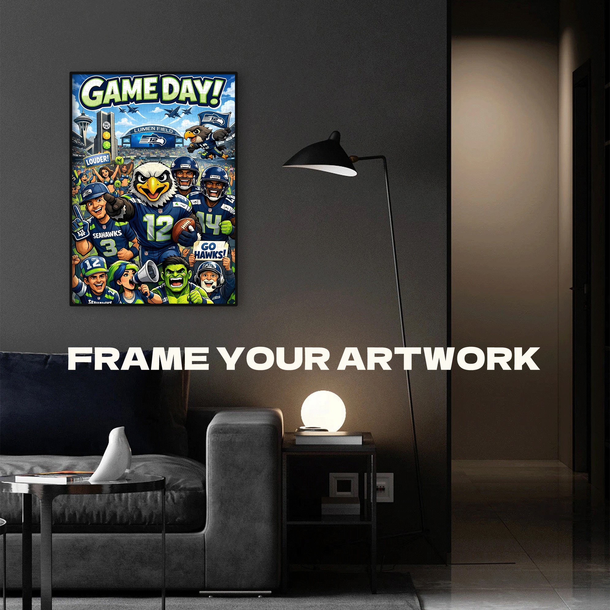 Game Day 500pcs/1000pcs Jigsaw Puzzle, Scratch-Resistant, Interactive Family Game & Brain-Boosting DIY Decor, Perfect for Halloween, Christmas & New Year Gifts, Family Puzzle Game