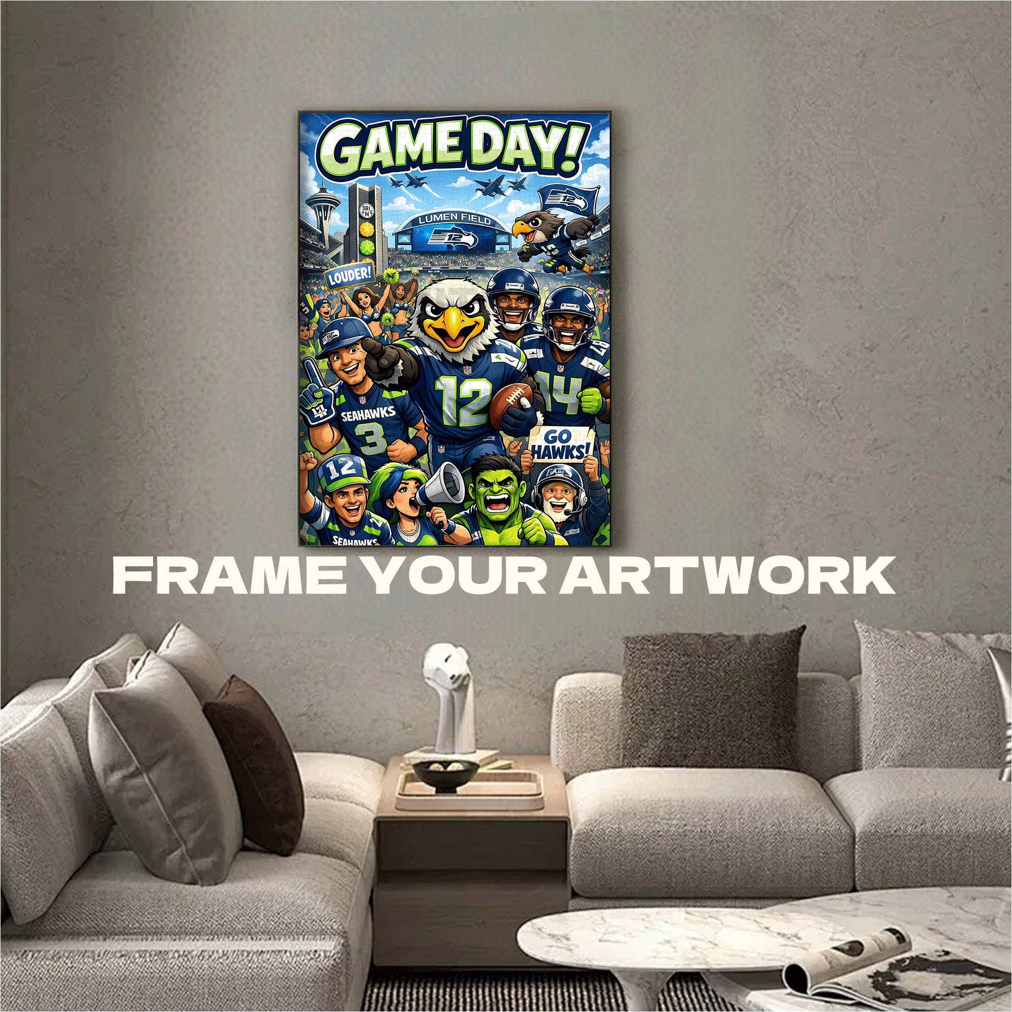 Game Day 500pcs/1000pcs Jigsaw Puzzle, Scratch-Resistant, Interactive Family Game & Brain-Boosting DIY Decor, Perfect for Halloween, Christmas & New Year Gifts, Family Puzzle Game