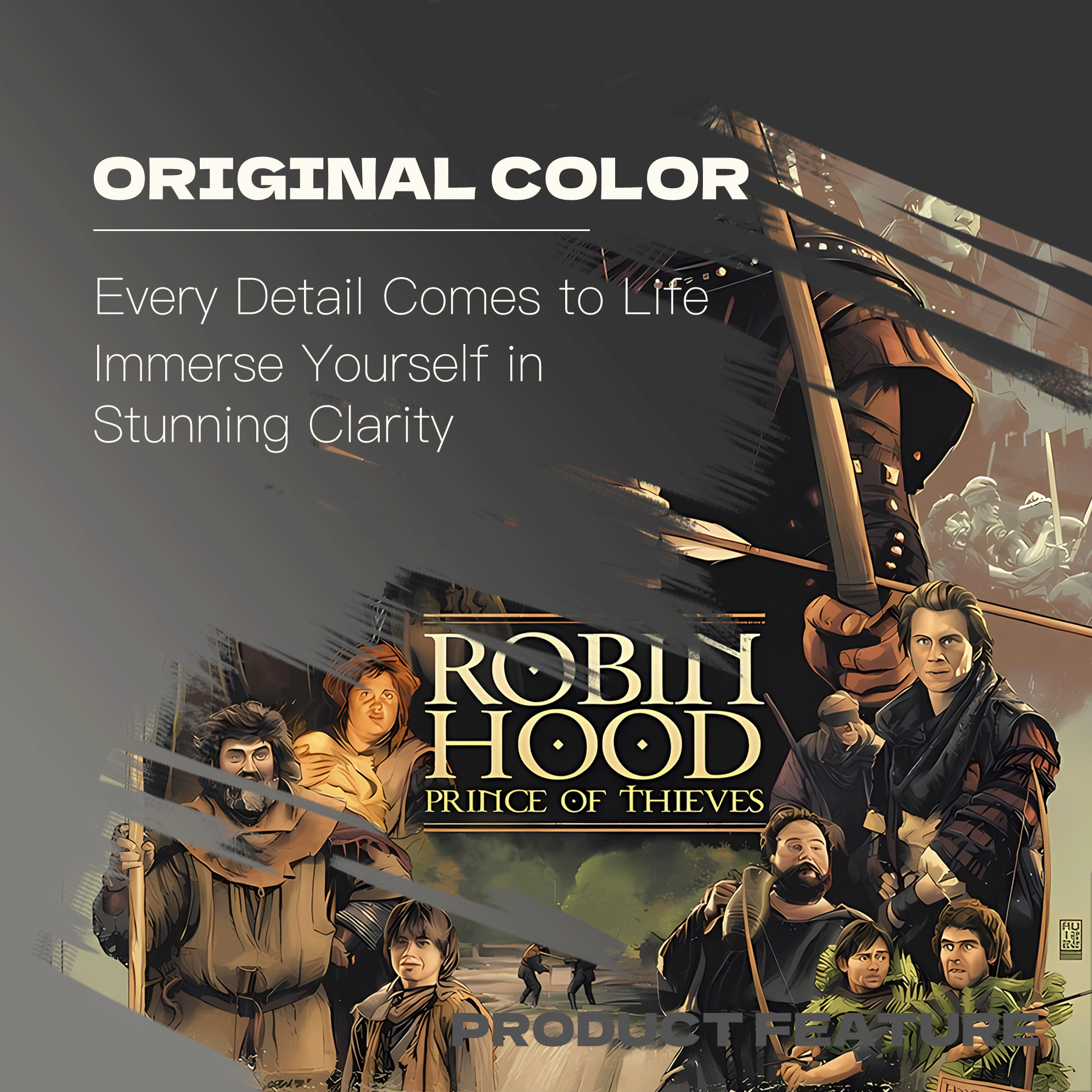 Robin Hood Prince of Thieves 500pcs/1000pcs Jigsaw Puzzle, Scratch-Resistant, Interactive Family Game & Brain-Boosting DIY Decor, Perfect for Halloween, Christmas & New Year Gifts, Family Puzzle Game