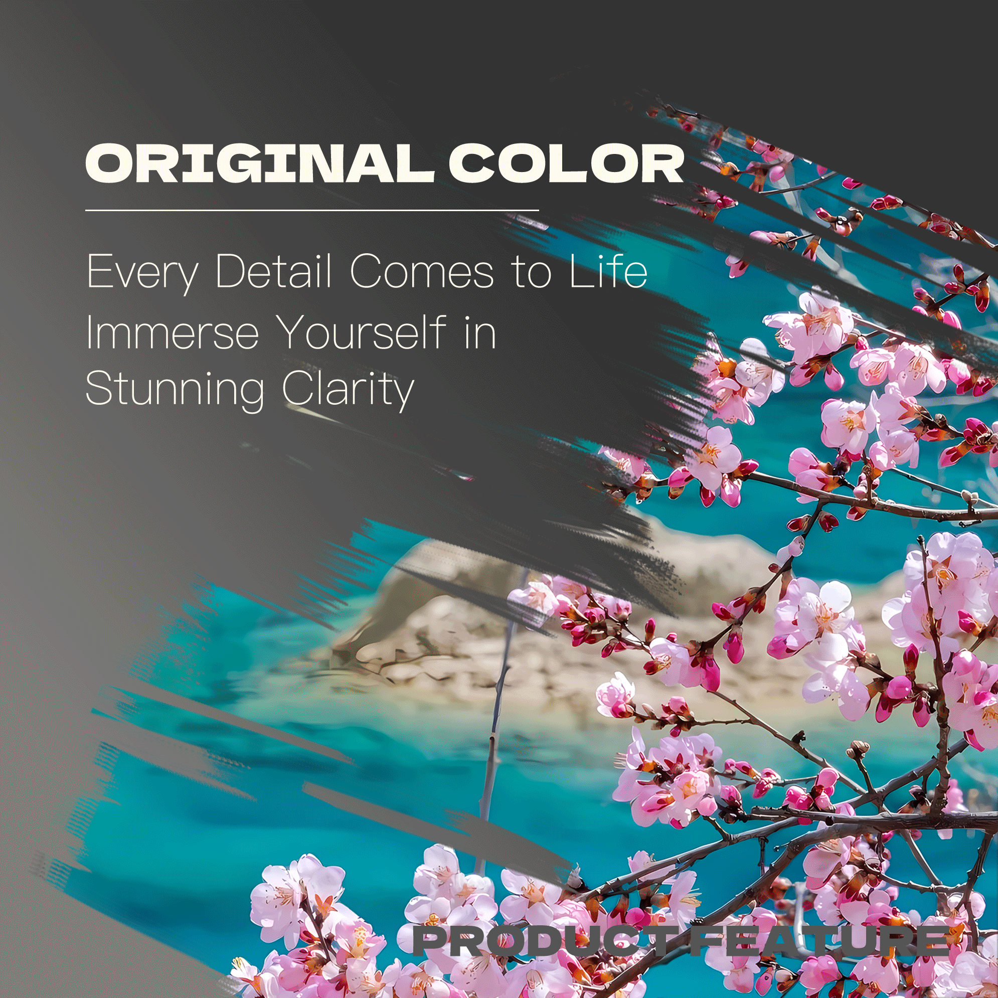 Spring Blossoms Reflecting In Turquoise Water 500pcs/1000pcs Jigsaw Puzzle, Scratch-Resistant, Interactive Family Game & Brain-Boosting DIY Decor, Perfect for Halloween, Christmas & New Year Gifts, Family Puzzle Game