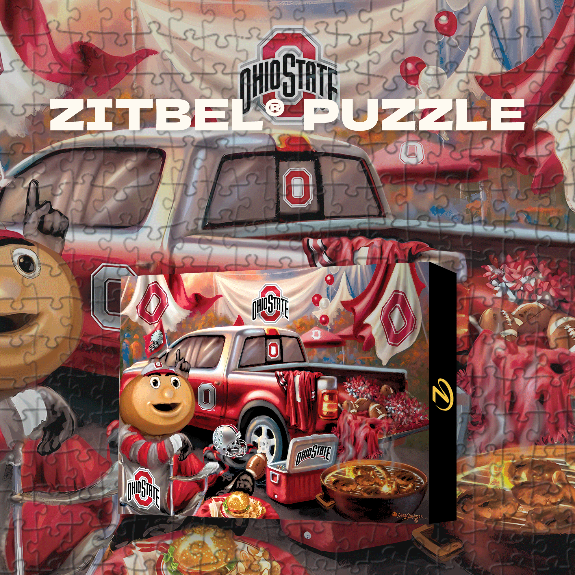 Ohio State Gameday 500pcs/1000pcs Jigsaw Puzzle, Scratch-Resistant, Interactive Family Game & Brain-Boosting DIY Decor, Perfect for Halloween, Christmas & New Year Gifts, Family Puzzle Game