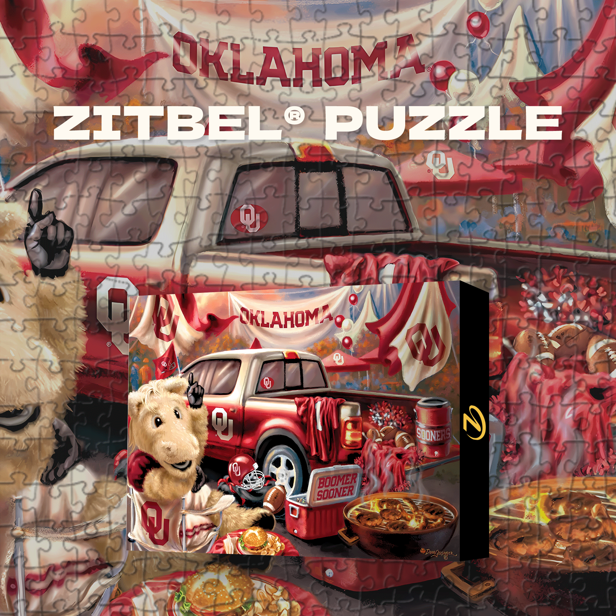 Oklahoma Gameday 500pcs/1000pcs Jigsaw Puzzle, Scratch-Resistant, Interactive Family Game & Brain-Boosting DIY Decor, Perfect for Halloween, Christmas & New Year Gifts, Family Puzzle Game
