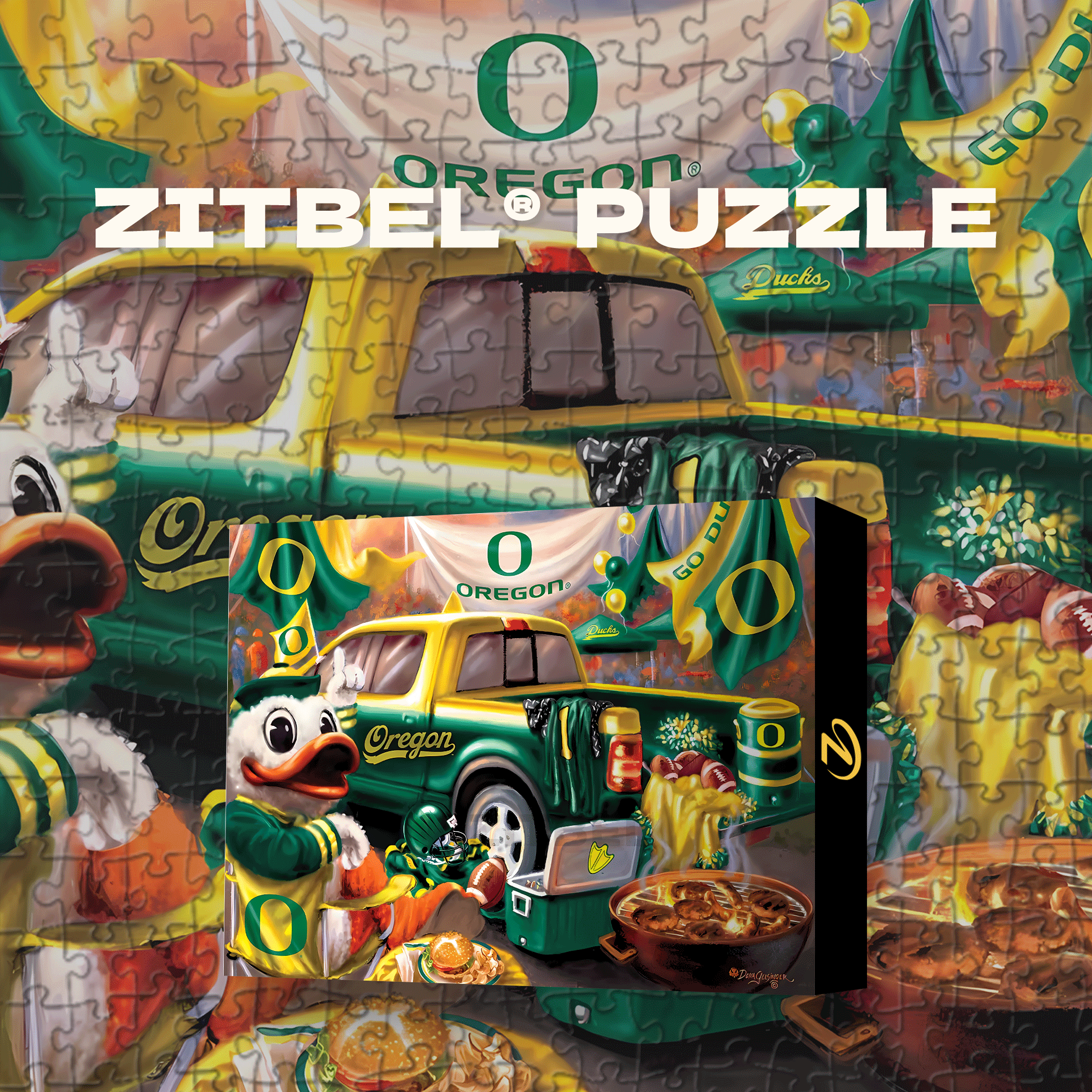 Oregon Gameday 500pcs/1000pcs Jigsaw Puzzle, Scratch-Resistant, Interactive Family Game & Brain-Boosting DIY Decor, Perfect for Halloween, Christmas & New Year Gifts, Family Puzzle Game