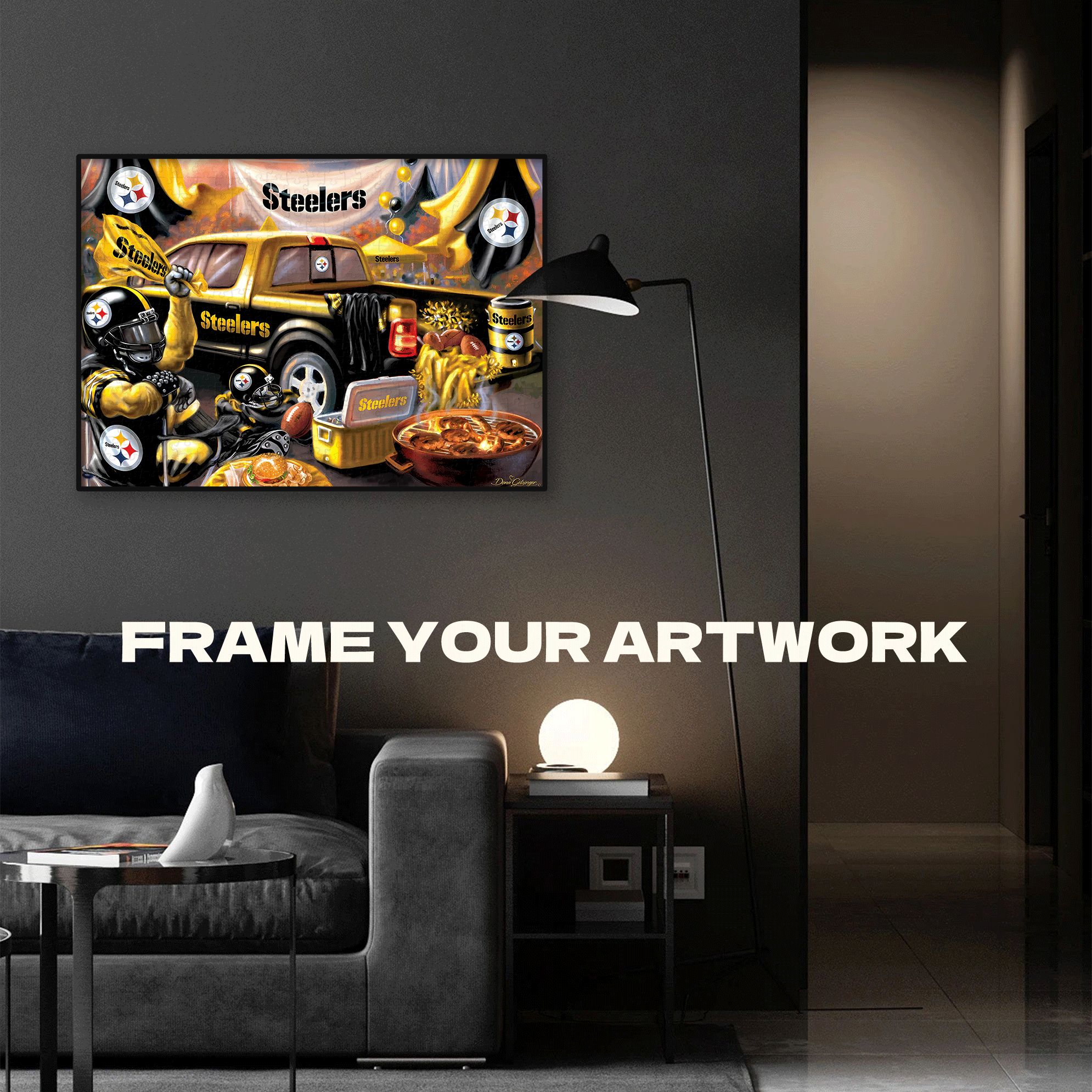 Pittsburgh Steelers Gameday 500pcs/1000pcs Jigsaw Puzzle, Scratch-Resistant, Interactive Family Game & Brain-Boosting DIY Decor, Perfect for Halloween, Christmas & New Year Gifts, Family Puzzle Game
