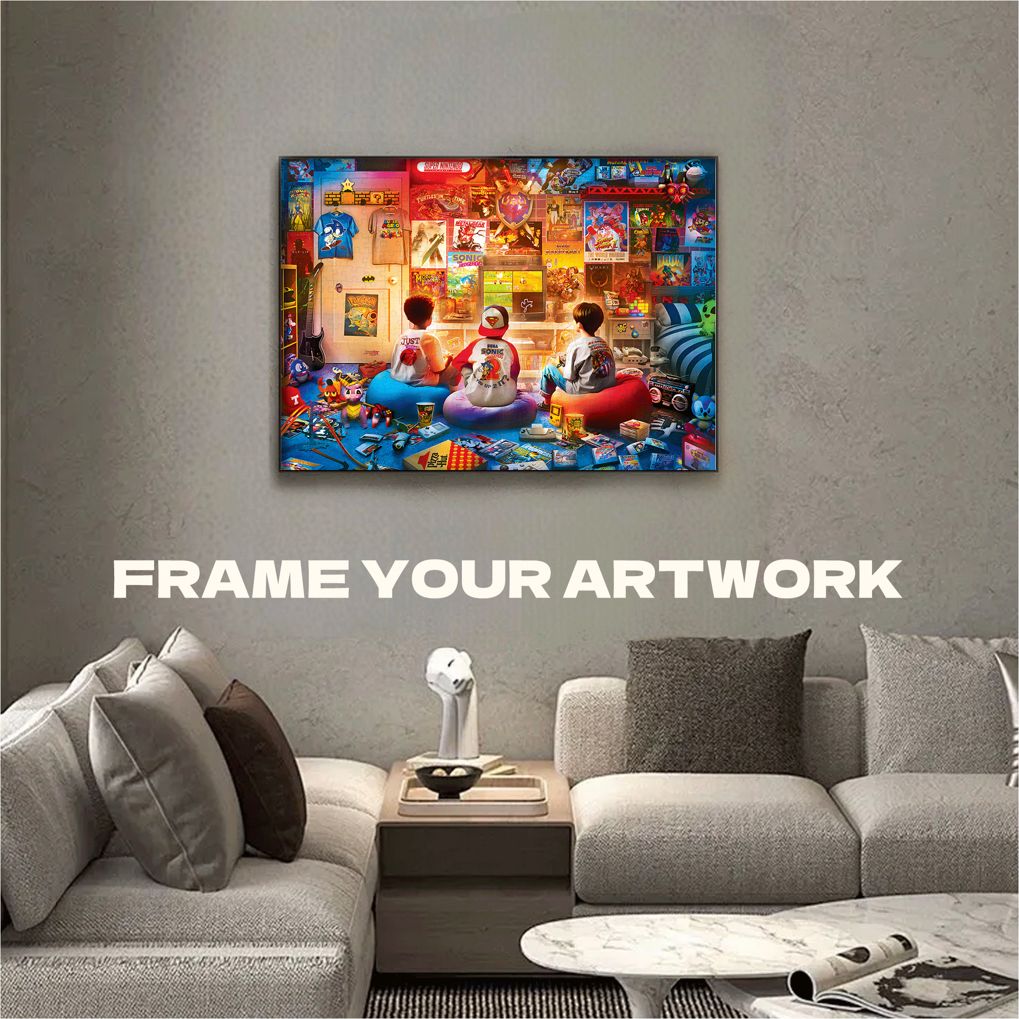 Pop Culture 3 500pcs/1000pcs Jigsaw Puzzle, Scratch-Resistant, Interactive Family Game & Brain-Boosting DIY Decor, Perfect for Halloween, Christmas & New Year Gifts, Family Puzzle Game