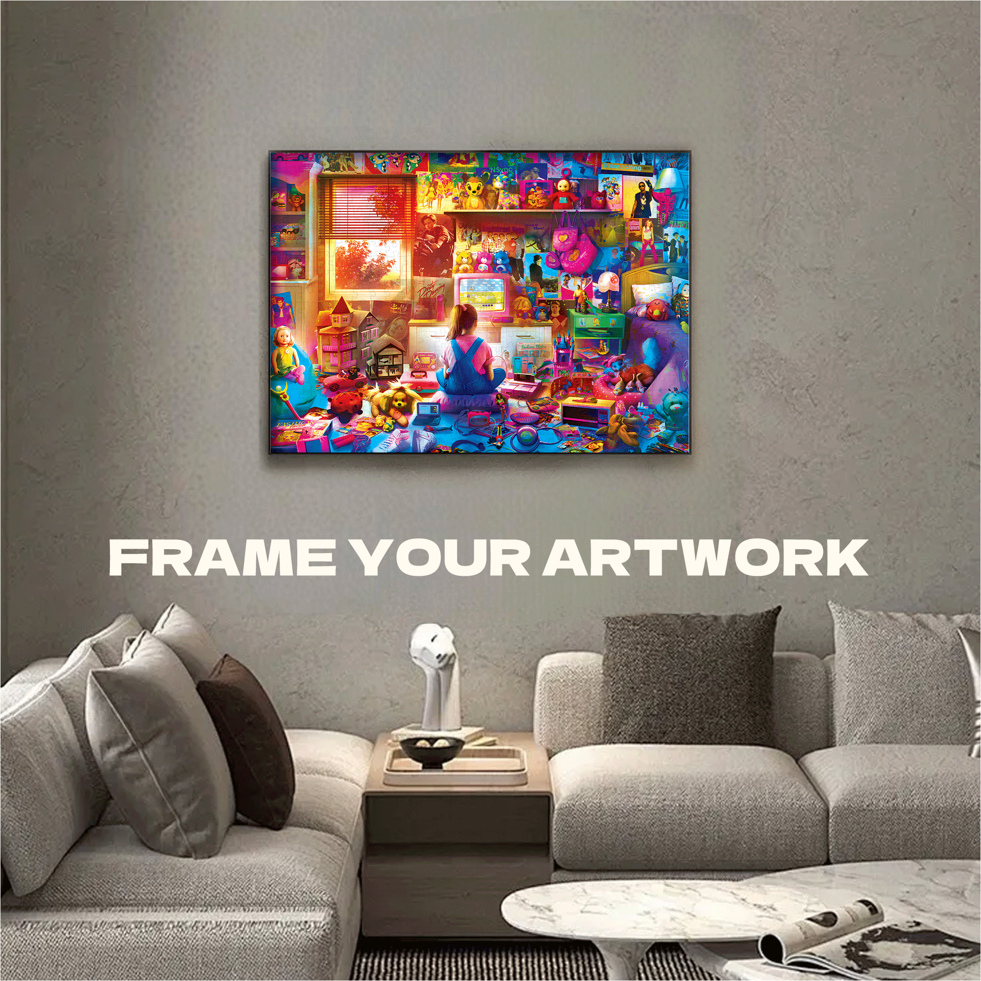 Pop Culture 4 500pcs/1000pcs Jigsaw Puzzle, Scratch-Resistant, Interactive Family Game & Brain-Boosting DIY Decor, Perfect for Halloween, Christmas & New Year Gifts, Family Puzzle Game