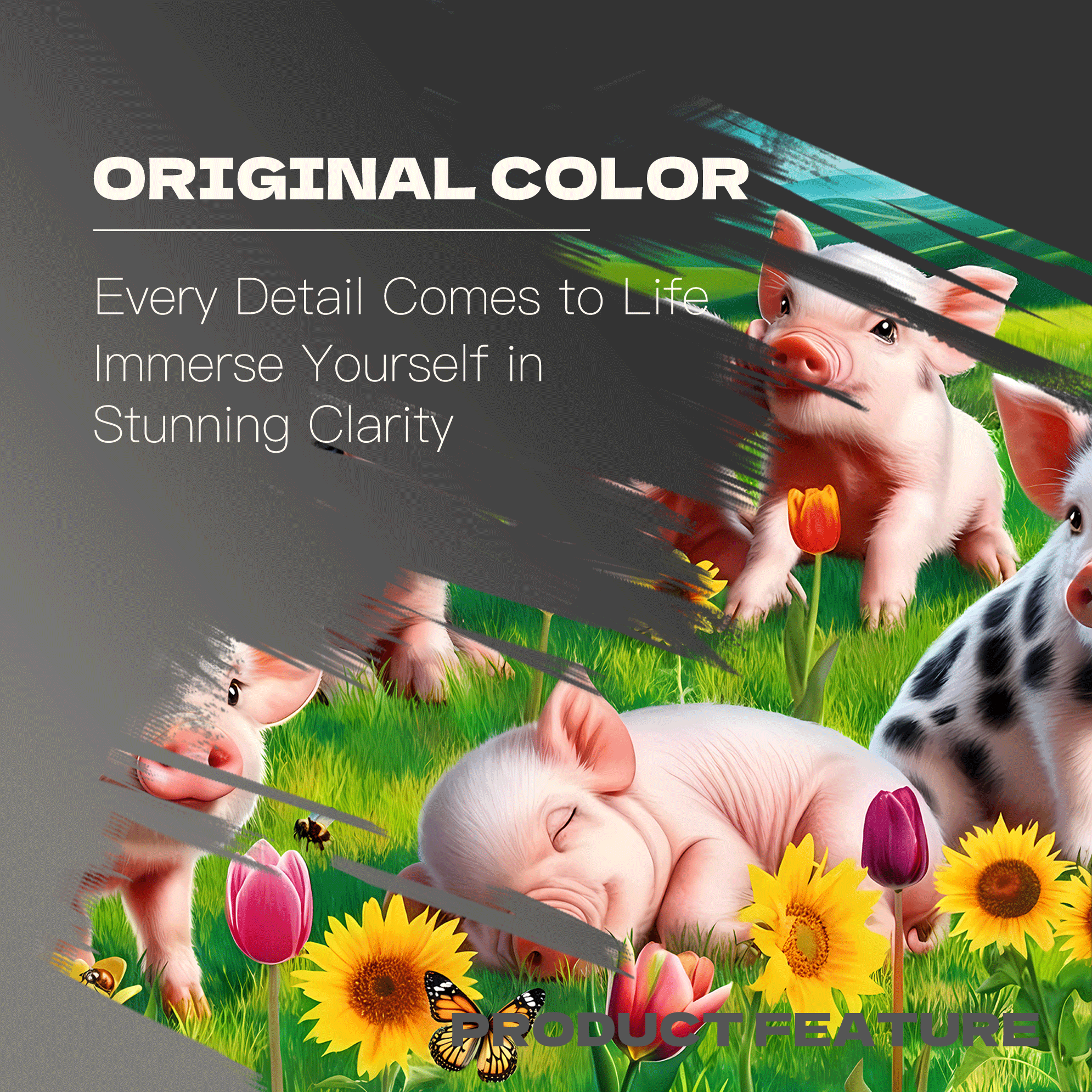 Precious Piglets 500pcs/1000pcs Jigsaw Puzzle, Scratch-Resistant, Interactive Family Game & Brain-Boosting DIY Decor, Perfect for Halloween, Christmas & New Year Gifts, Family Puzzle Game