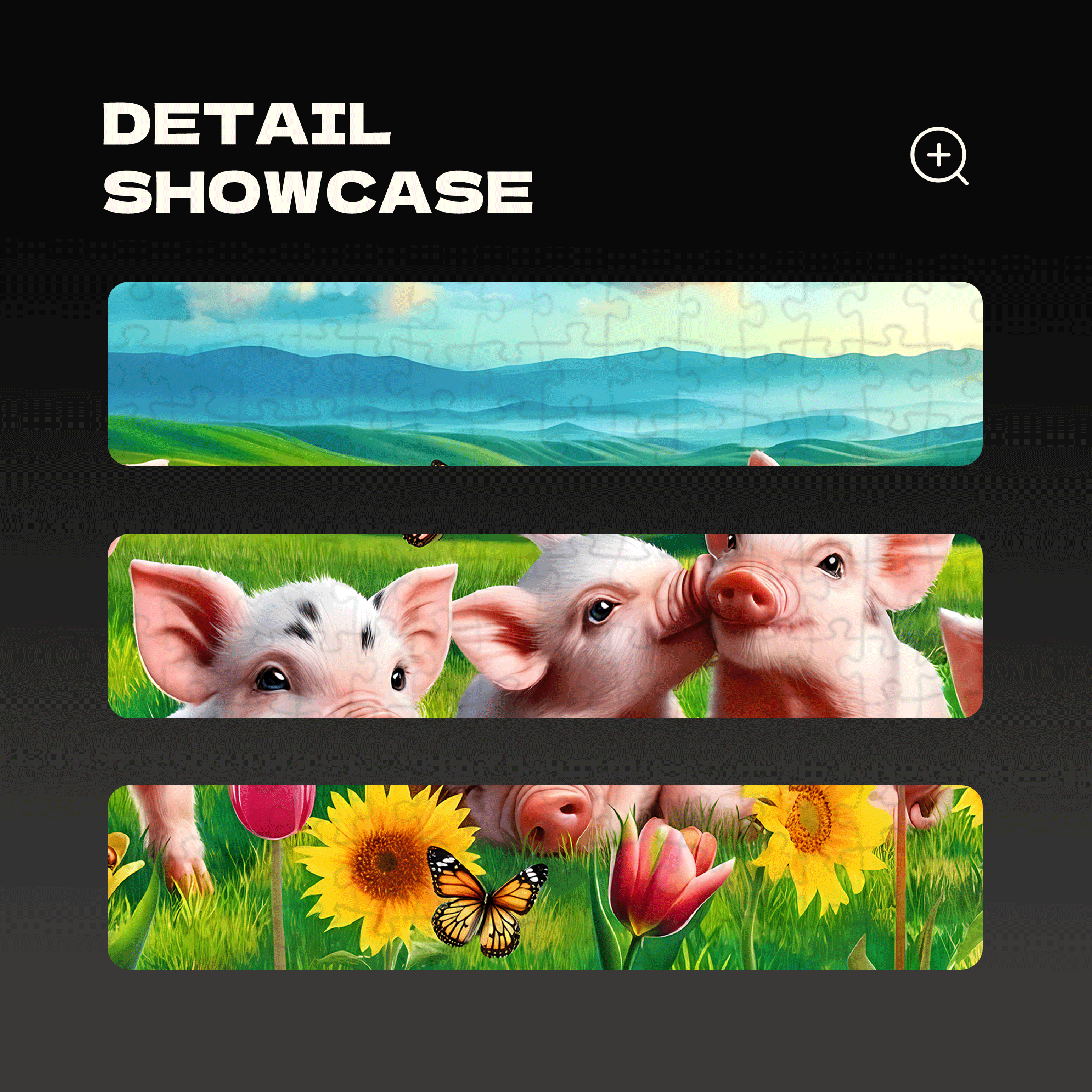 Precious Piglets 500pcs/1000pcs Jigsaw Puzzle, Scratch-Resistant, Interactive Family Game & Brain-Boosting DIY Decor, Perfect for Halloween, Christmas & New Year Gifts, Family Puzzle Game