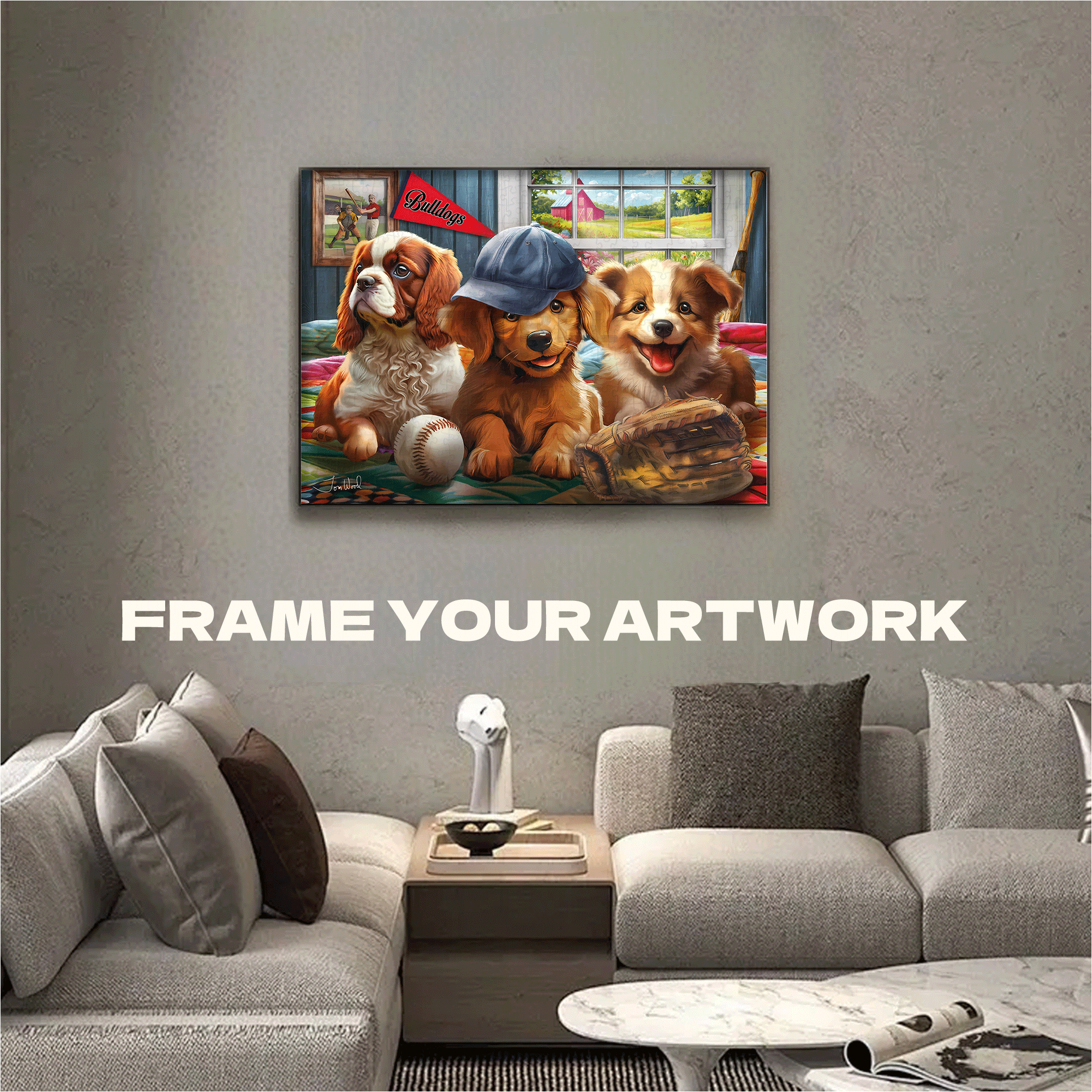 Puppy Players 500pcs/1000pcs Jigsaw Puzzle, Scratch-Resistant, Interactive Family Game & Brain-Boosting DIY Decor, Perfect for Halloween, Christmas & New Year Gifts, Family Puzzle Game