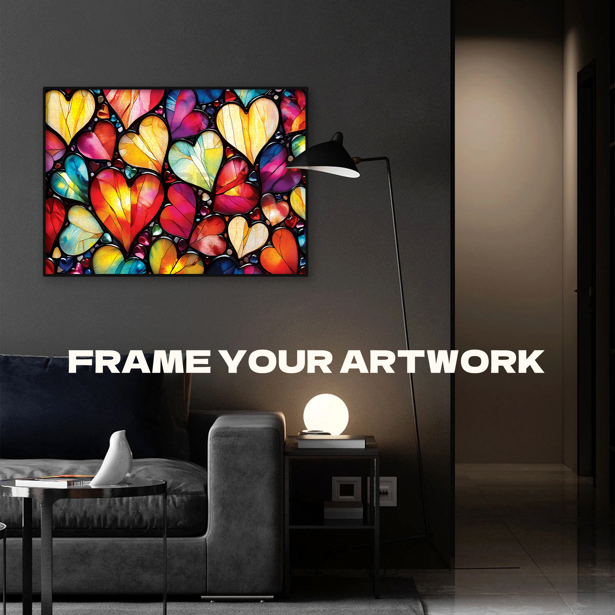 Reflections of Love 500pcs/1000pcs Jigsaw Puzzle, Scratch-Resistant, Interactive Family Game & Brain-Boosting DIY Decor, Perfect for Halloween, Christmas & New Year Gifts, Family Puzzle Game