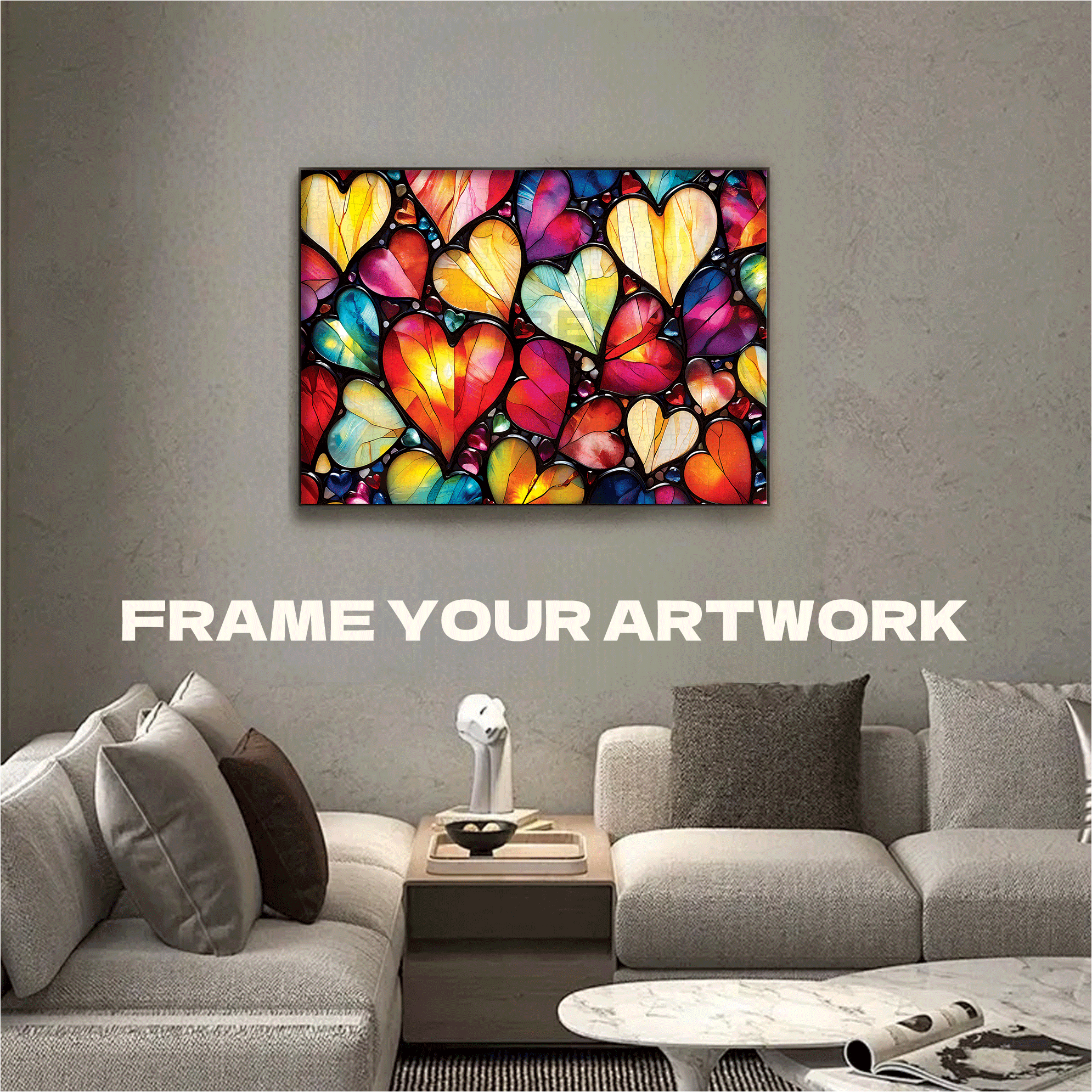 Reflections of Love 500pcs/1000pcs Jigsaw Puzzle, Scratch-Resistant, Interactive Family Game & Brain-Boosting DIY Decor, Perfect for Halloween, Christmas & New Year Gifts, Family Puzzle Game