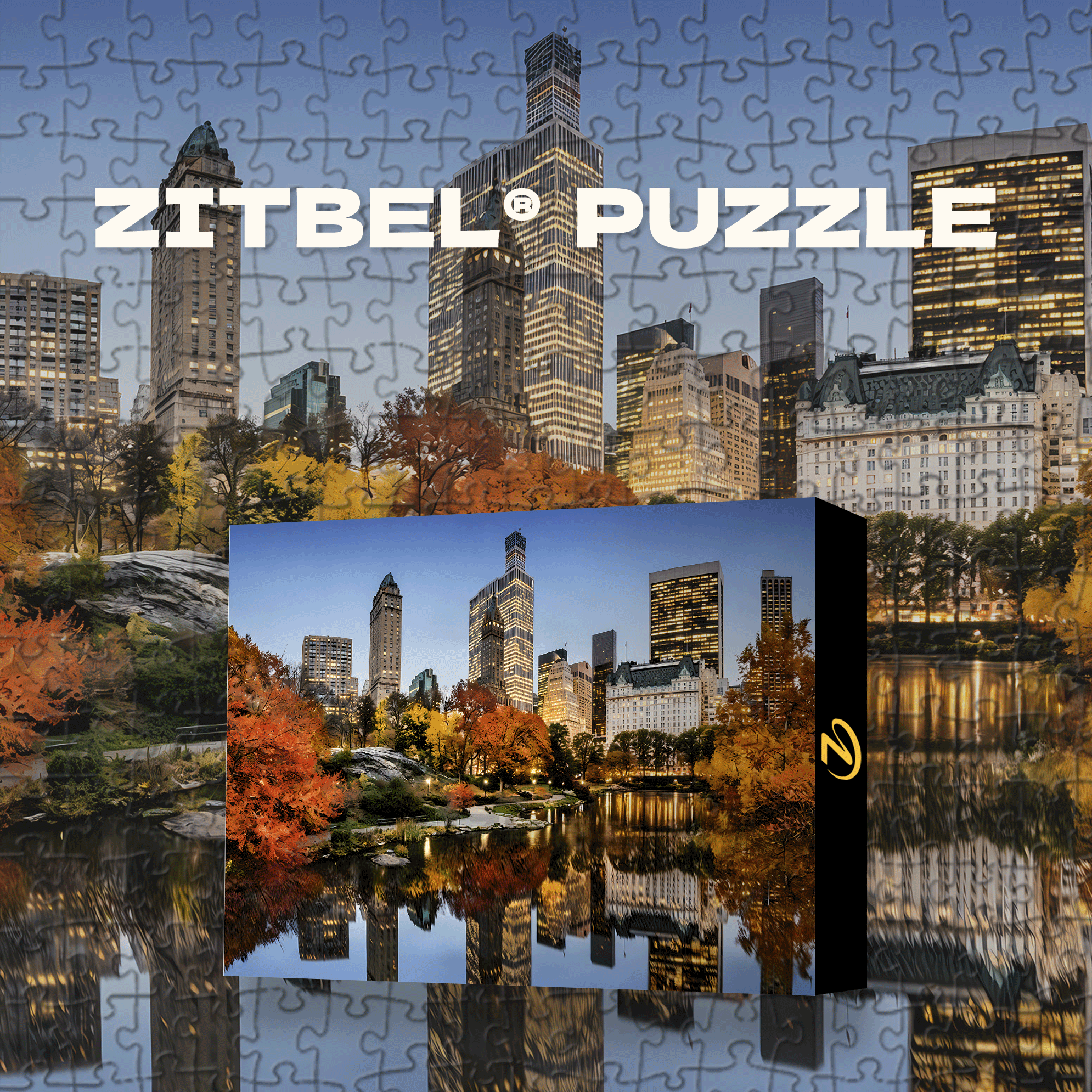 A New York Evening 500pcs/1000pcs Jigsaw Puzzle, Scratch-Resistant, Interactive Family Game & Brain-Boosting DIY Decor, Perfect for Halloween, Christmas & New Year Gifts, Family Puzzle Game