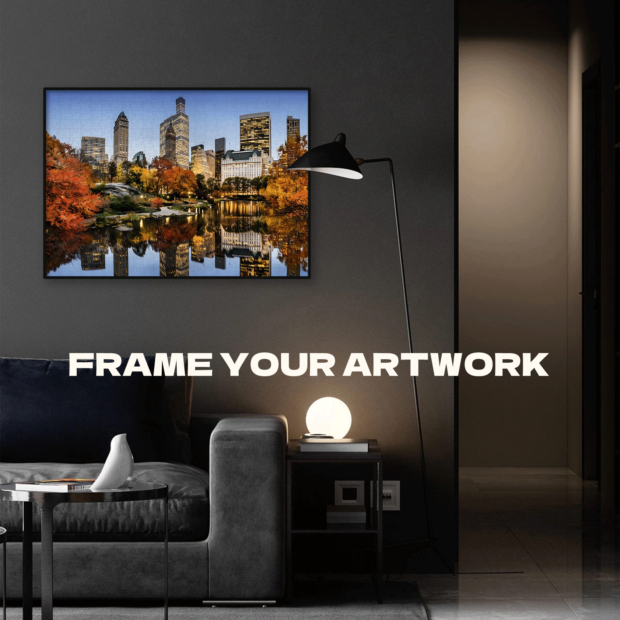 A New York Evening 500pcs/1000pcs Jigsaw Puzzle, Scratch-Resistant, Interactive Family Game & Brain-Boosting DIY Decor, Perfect for Halloween, Christmas & New Year Gifts, Family Puzzle Game
