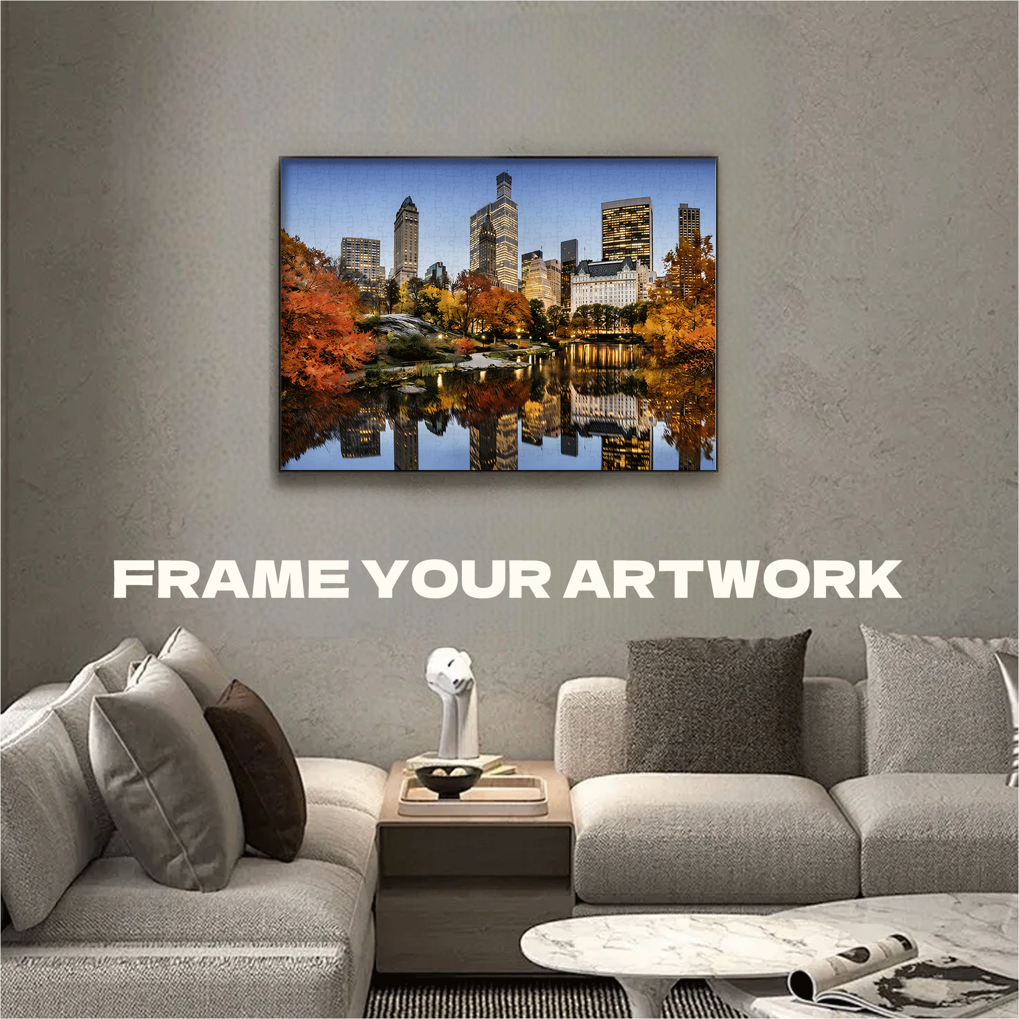 A New York Evening 500pcs/1000pcs Jigsaw Puzzle, Scratch-Resistant, Interactive Family Game & Brain-Boosting DIY Decor, Perfect for Halloween, Christmas & New Year Gifts, Family Puzzle Game