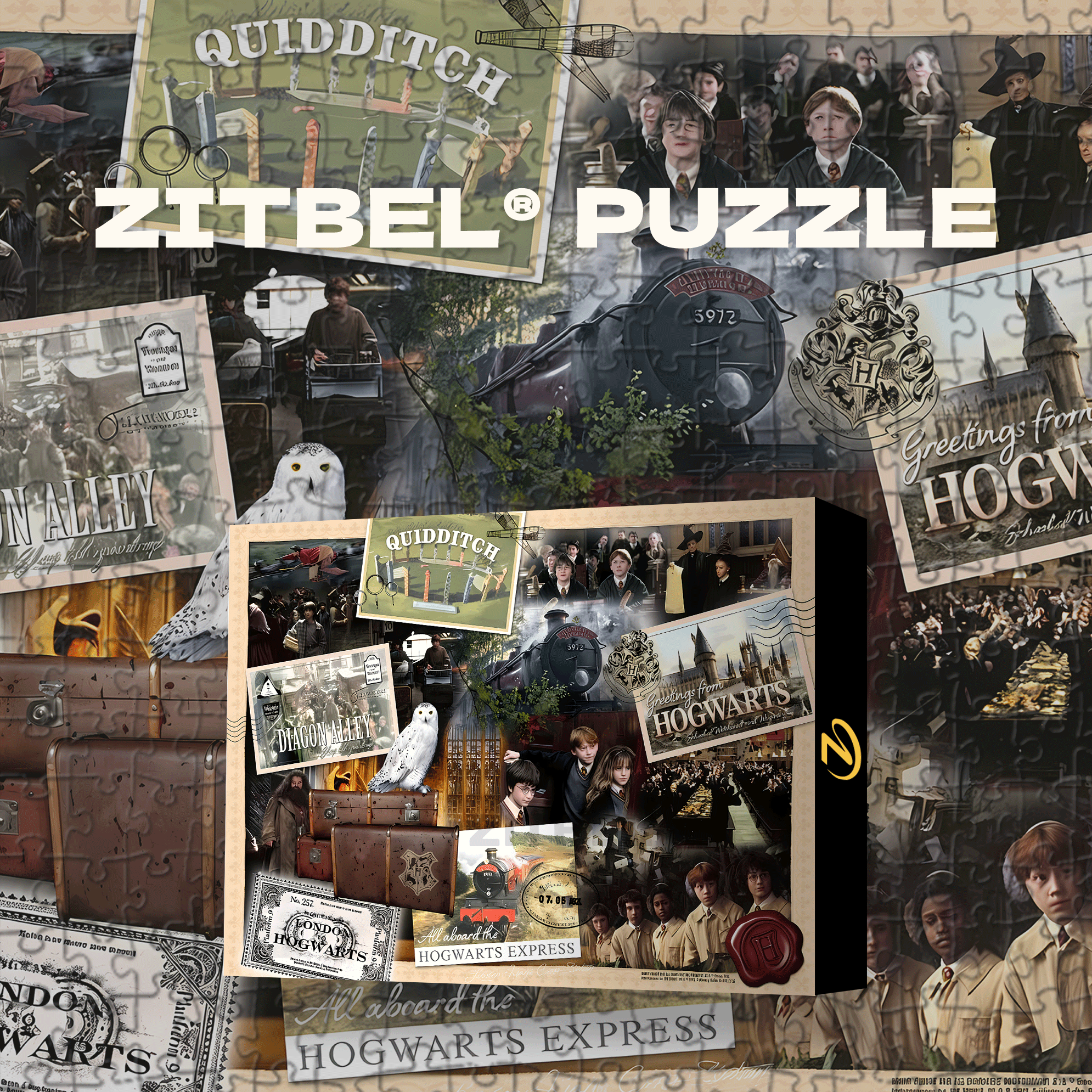 Harry Potter 500pcs/1000pcs Jigsaw Puzzle, Scratch-Resistant, Interactive Family Game & Brain-Boosting DIY Decor, Perfect for Halloween, Christmas & New Year Gifts, Family Puzzle Game
