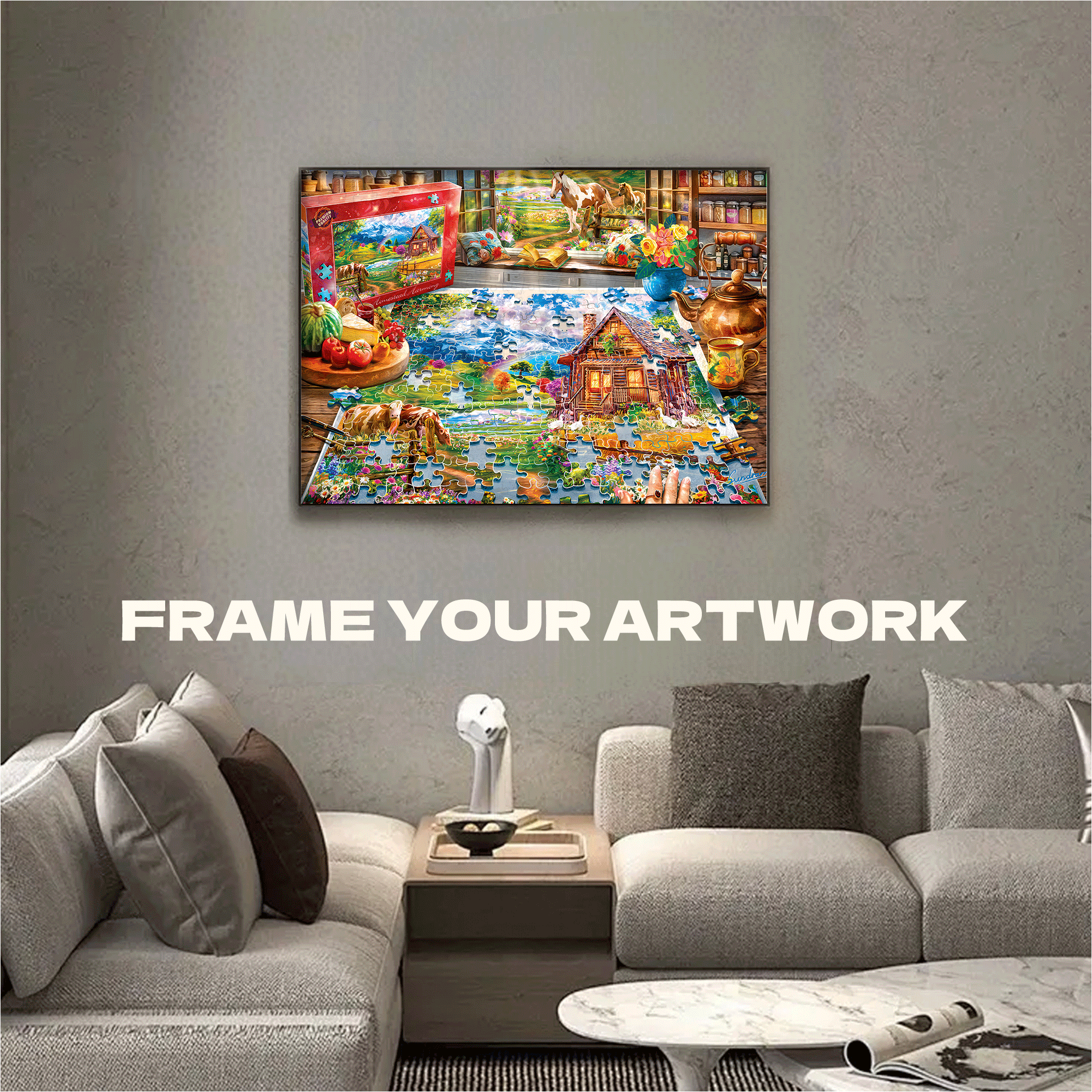 Homestead Reflections 500pcs/1000pcs Jigsaw Puzzle, Scratch-Resistant, Interactive Family Game & Brain-Boosting DIY Decor, Perfect for Halloween, Christmas & New Year Gifts, Family Puzzle Game