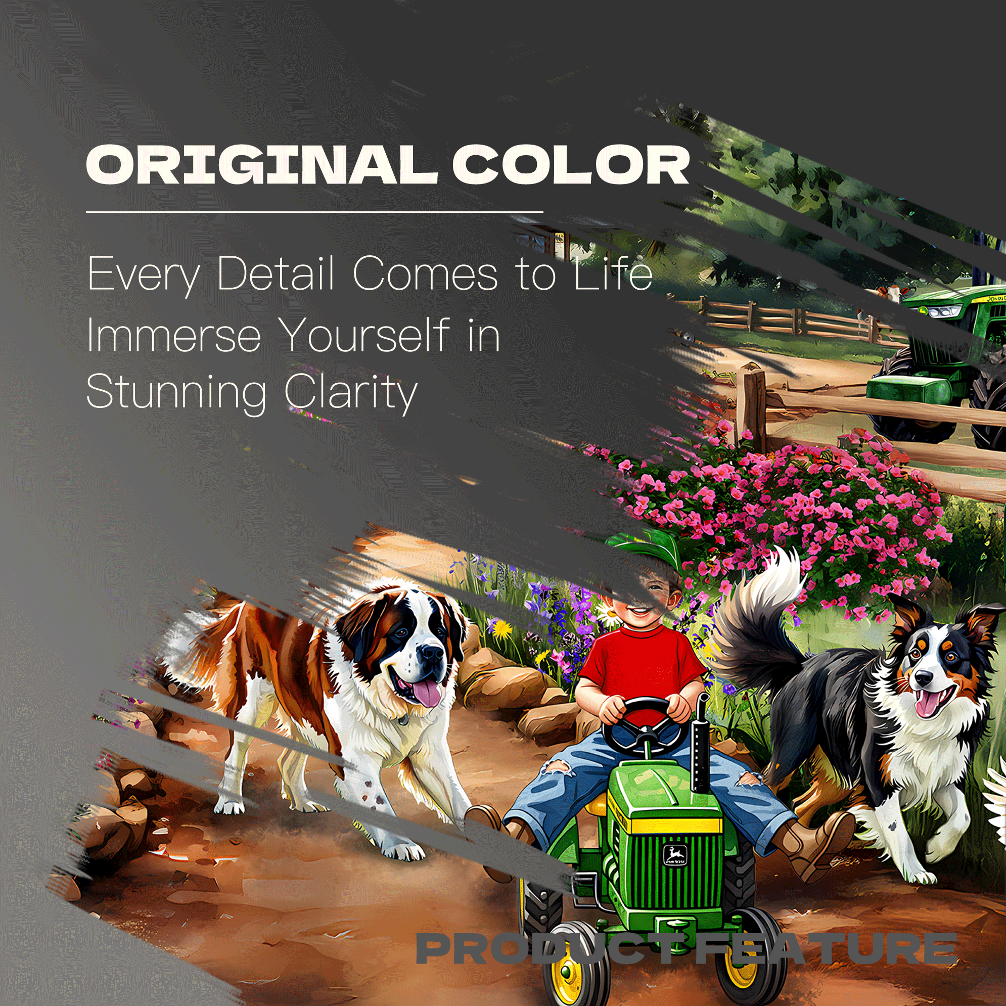 John Deere Life On The Farm 500pcs/1000pcs Jigsaw Puzzle, Scratch-Resistant, Interactive Family Game & Brain-Boosting DIY Decor, Perfect for Halloween, Christmas & New Year Gifts, Family Puzzle Game