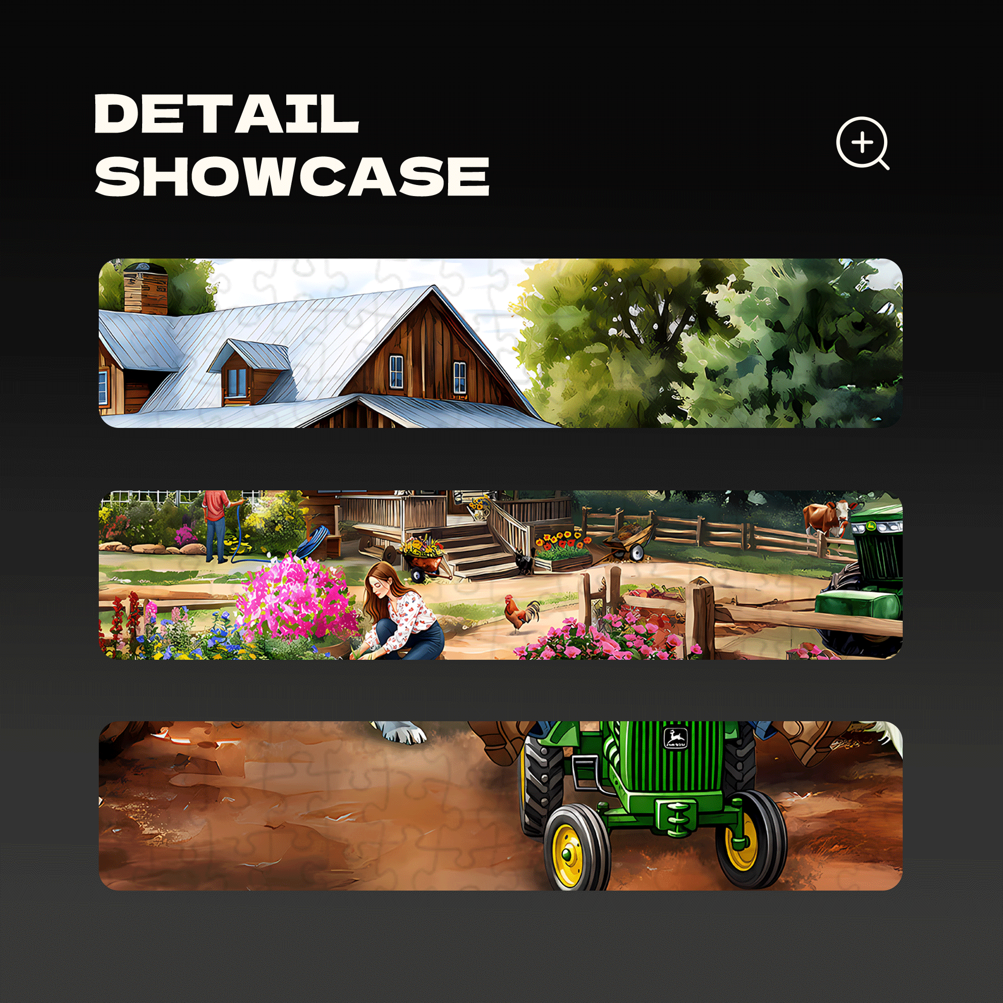 John Deere Life On The Farm 500pcs/1000pcs Jigsaw Puzzle, Scratch-Resistant, Interactive Family Game & Brain-Boosting DIY Decor, Perfect for Halloween, Christmas & New Year Gifts, Family Puzzle Game