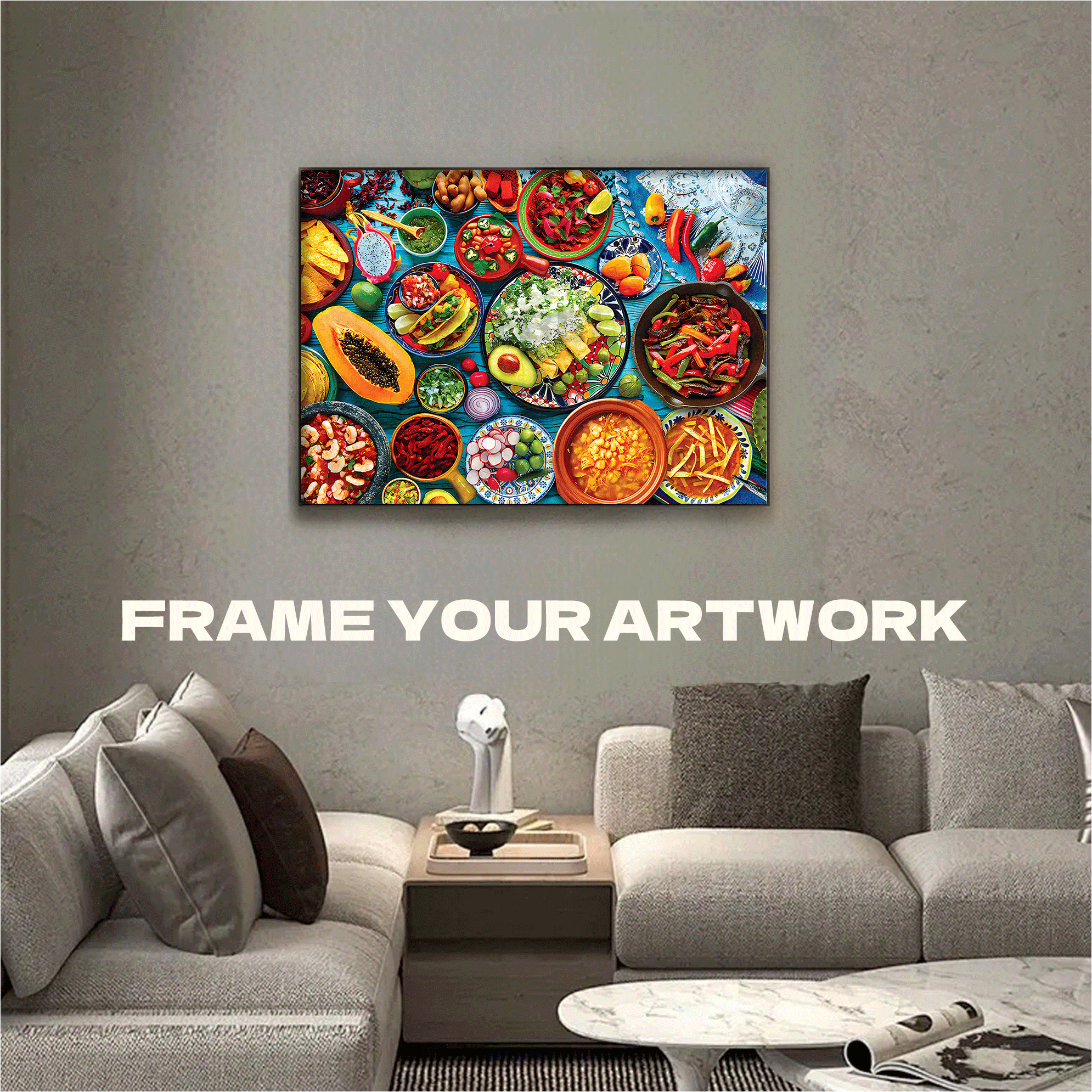 Mexican Table 500pcs/1000pcs Jigsaw Puzzle, Scratch-Resistant, Interactive Family Game & Brain-Boosting DIY Decor, Perfect for Halloween, Christmas & New Year Gifts, Family Puzzle Game