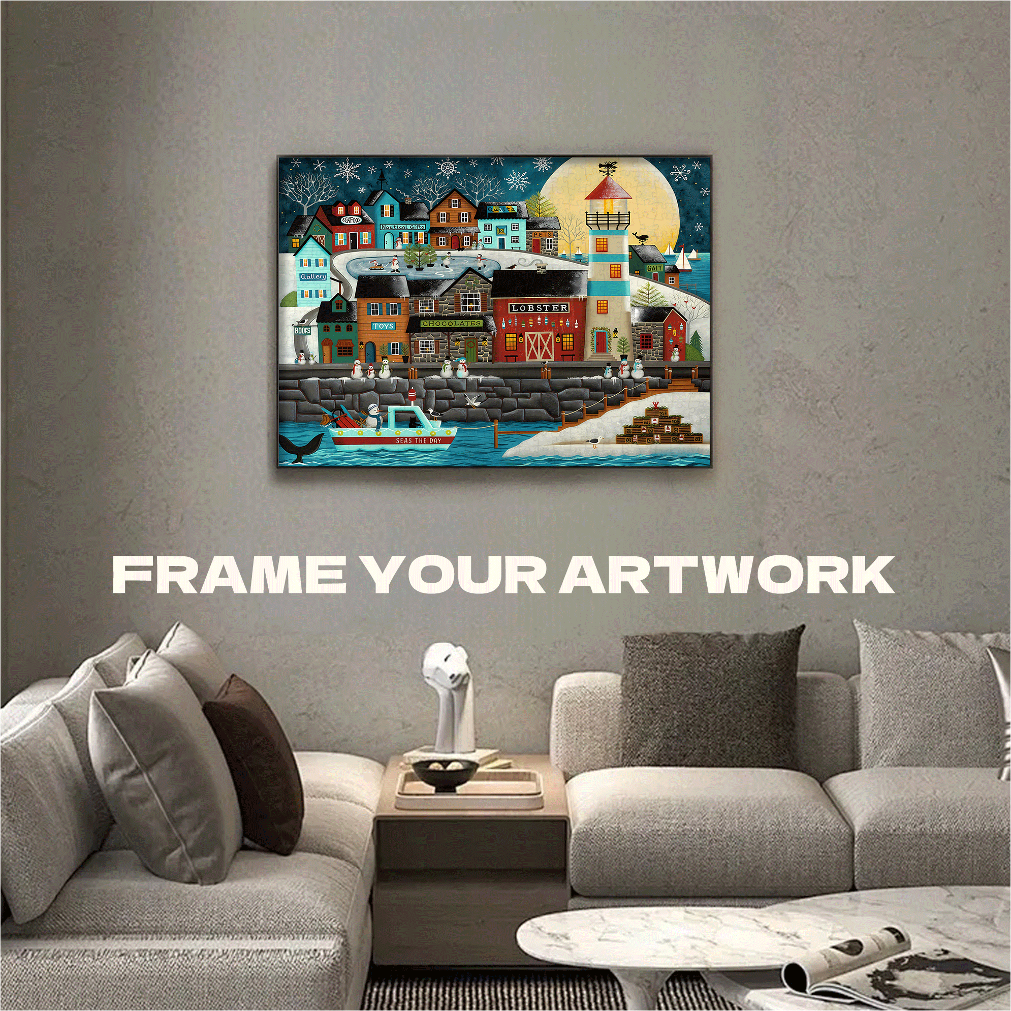 Mirror Mirror 500pcs/1000pcs Jigsaw Puzzle, Scratch-Resistant, Interactive Family Game & Brain-Boosting DIY Decor, Perfect for Halloween, Christmas & New Year Gifts, Family Puzzle Game