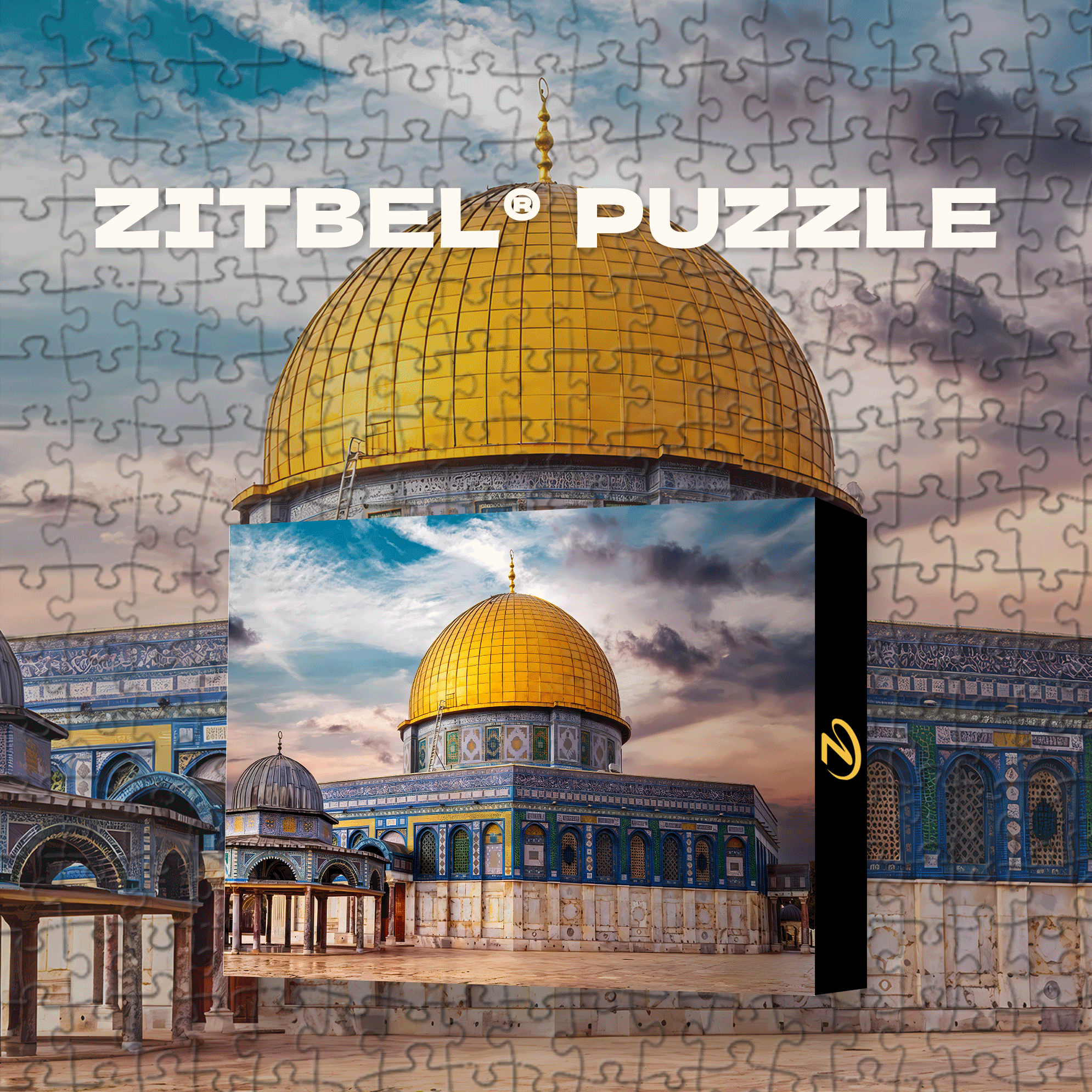 Mosque 500pcs/1000pcs Jigsaw Puzzle, Scratch-Resistant, Interactive Family Game & Brain-Boosting DIY Decor, Perfect for Halloween, Christmas & New Year Gifts, Family Puzzle Game