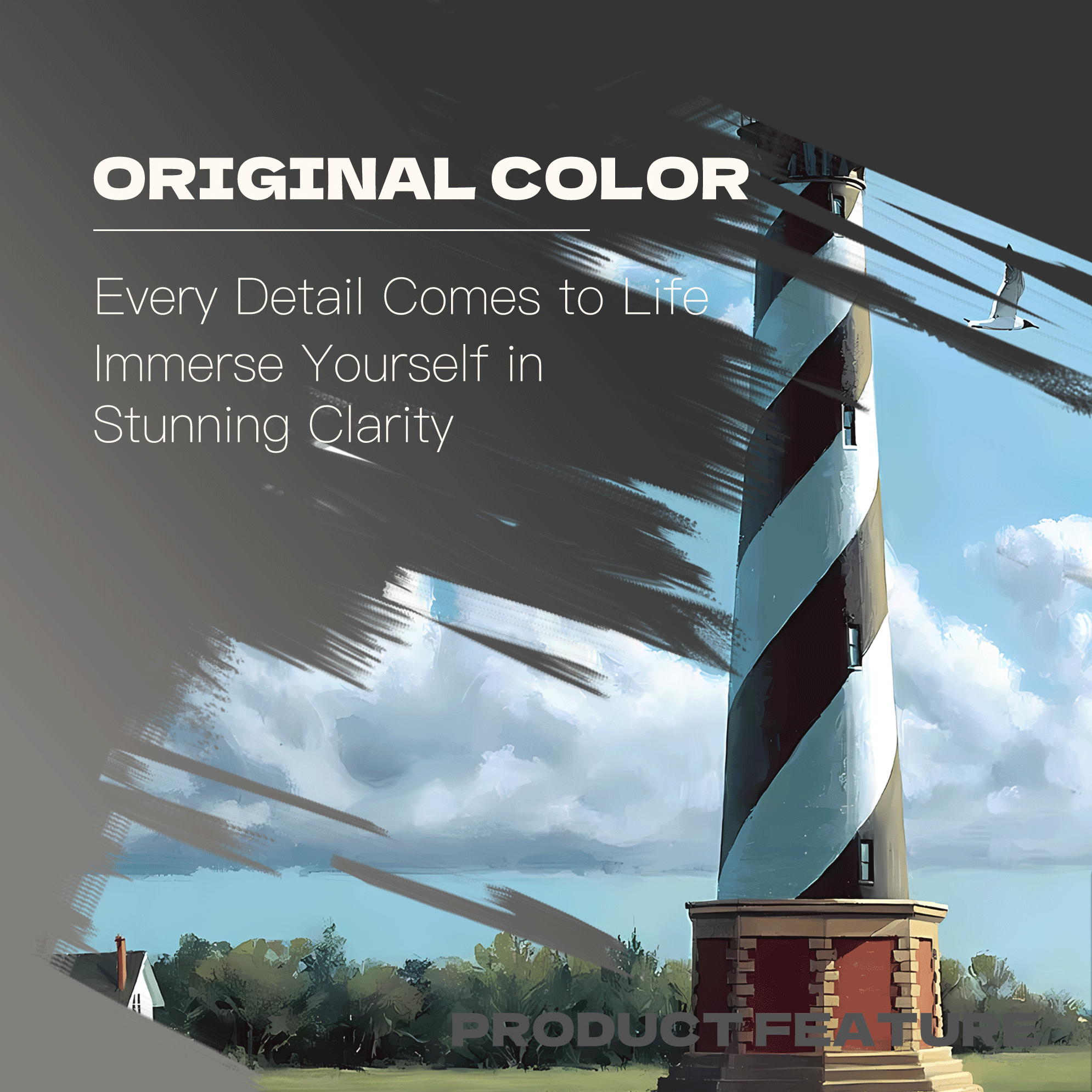 New Morning Cape Hatteras Lighthouse 500pcs/1000pcs Jigsaw Puzzle, Scratch-Resistant, Interactive Family Game & Brain-Boosting DIY Decor, Perfect for Halloween, Christmas & New Year Gifts, Family Puzzle Game