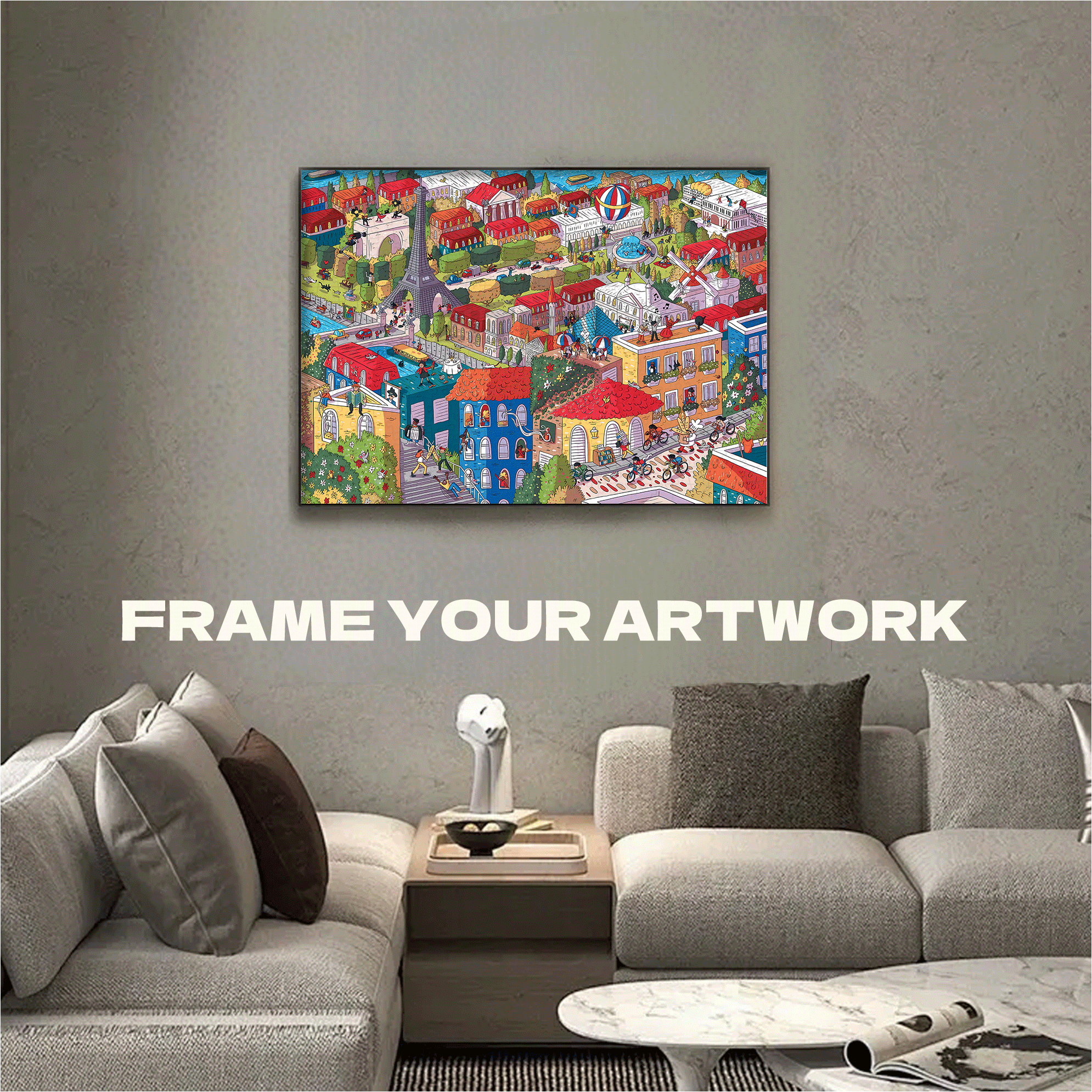 Peakers Paris 500pcs/1000pcs Jigsaw Puzzle, Scratch-Resistant, Interactive Family Game & Brain-Boosting DIY Decor, Perfect for Halloween, Christmas & New Year Gifts, Family Puzzle Game