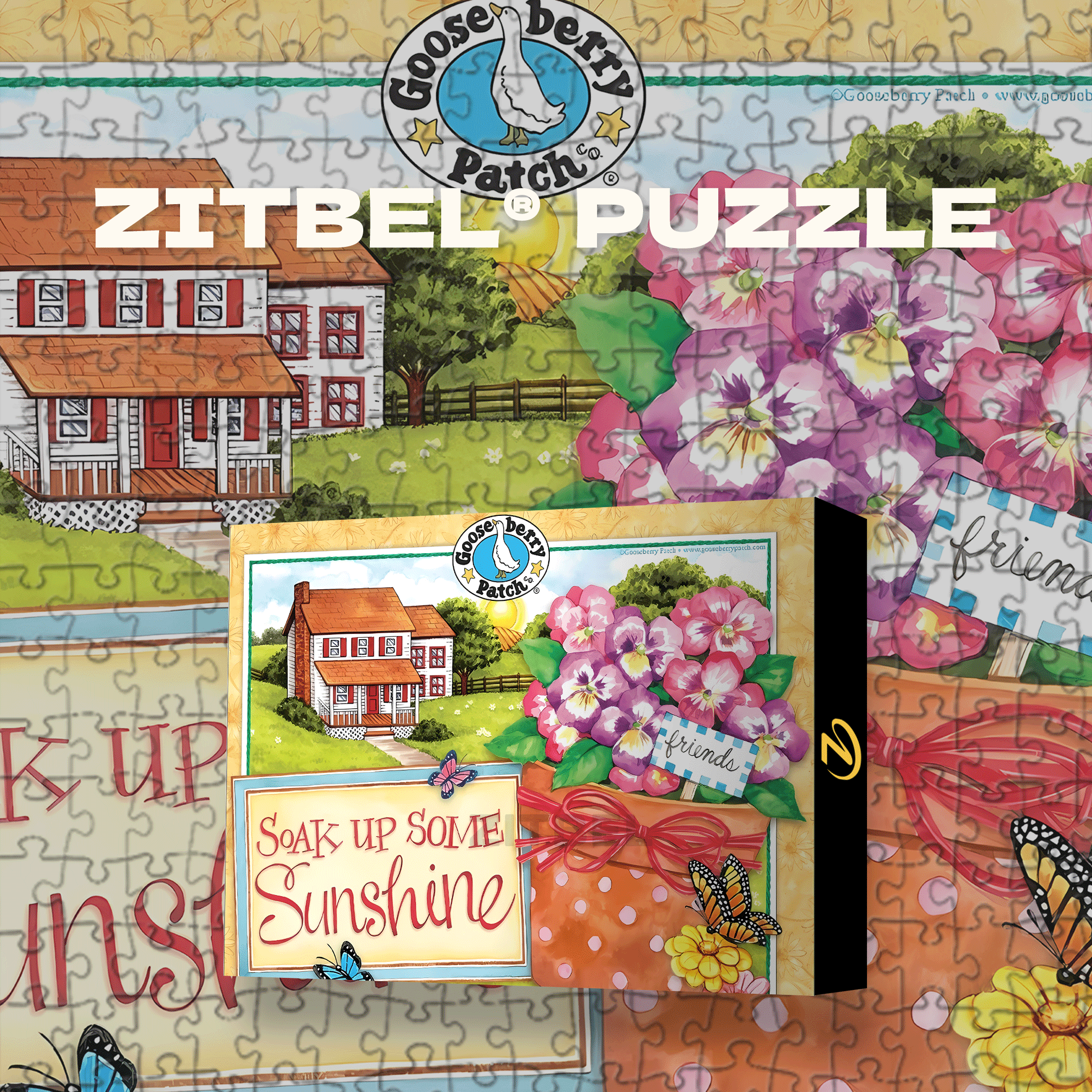Soak Up Some Sunshine 500pcs/1000pcs Jigsaw Puzzle, Scratch-Resistant, Interactive Family Game & Brain-Boosting DIY Decor, Perfect for Halloween, Christmas & New Year Gifts, Family Puzzle Game