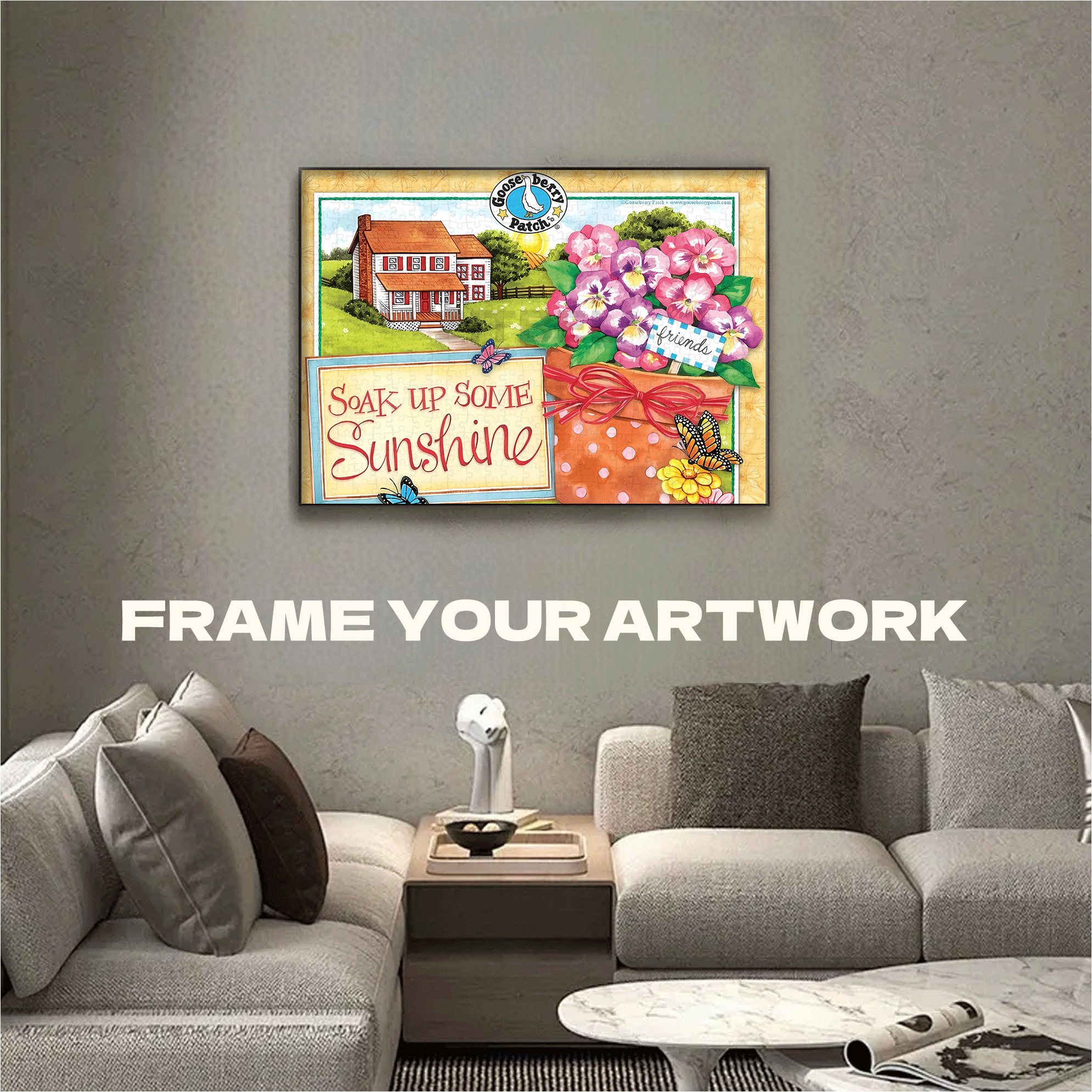 Soak Up Some Sunshine 500pcs/1000pcs Jigsaw Puzzle, Scratch-Resistant, Interactive Family Game & Brain-Boosting DIY Decor, Perfect for Halloween, Christmas & New Year Gifts, Family Puzzle Game