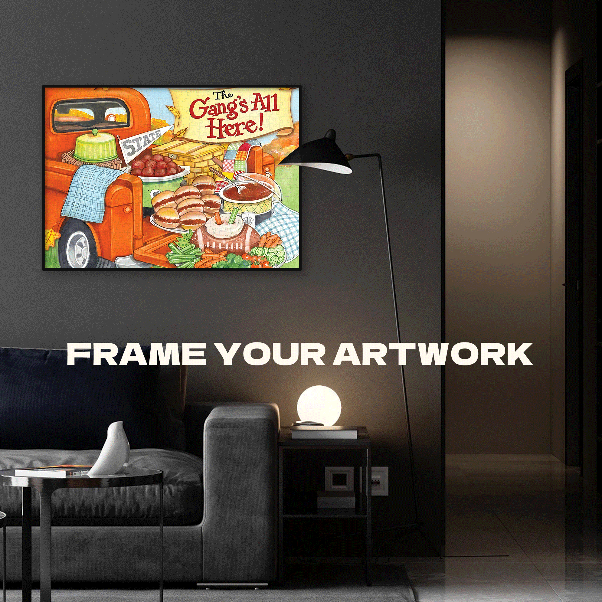 The Gang's All Here 500pcs/1000pcs Jigsaw Puzzle, Scratch-Resistant, Interactive Family Game & Brain-Boosting DIY Decor, Perfect for Halloween, Christmas & New Year Gifts, Family Puzzle Game