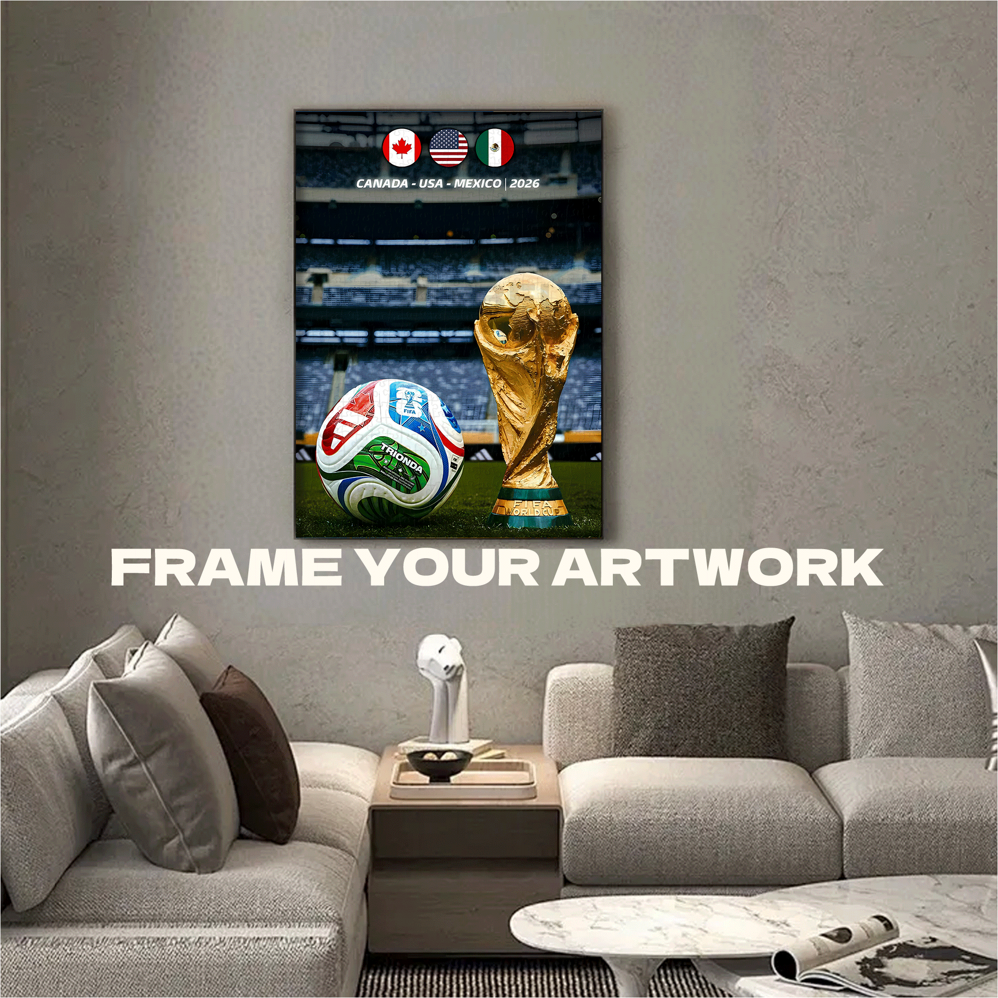2026 FIFA World Cup (Canada-USA-Mexico) 500pcs/1000pcs Jigsaw Puzzle, Scratch-Resistant, Interactive Family Game & Brain-Boosting DIY Decor, Perfect for Halloween, Christmas & New Year Gifts, Family Puzzle Game
