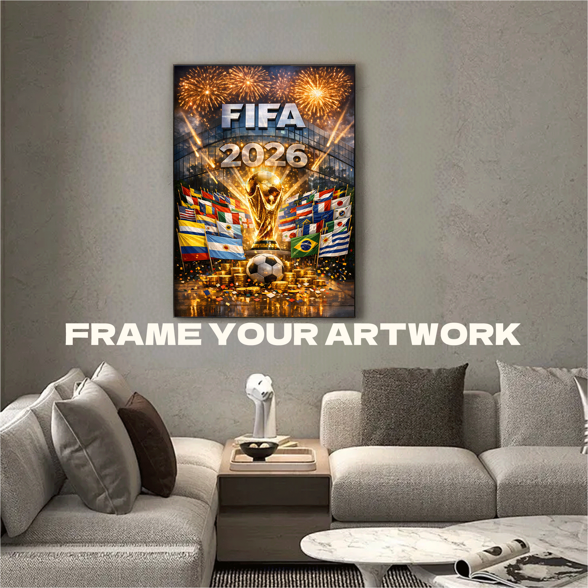 2026 FIFA World Cup 500pcs/1000pcs Jigsaw Puzzle, Scratch-Resistant, Interactive Family Game & Brain-Boosting DIY Decor, Perfect for Halloween, Christmas & New Year Gifts, Family Puzzle Game