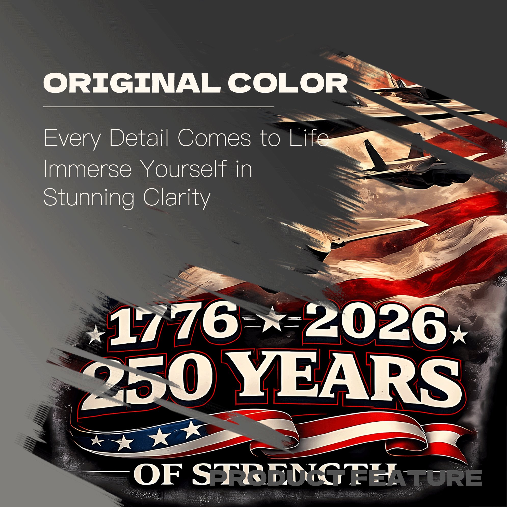 250 Years Of Strength 1776 - 2026 500pcs/1000pcs Jigsaw Puzzle, Scratch-Resistant, Interactive Family Game & Brain-Boosting DIY Decor, Perfect for Halloween, Christmas & New Year Gifts, Family Puzzle Game