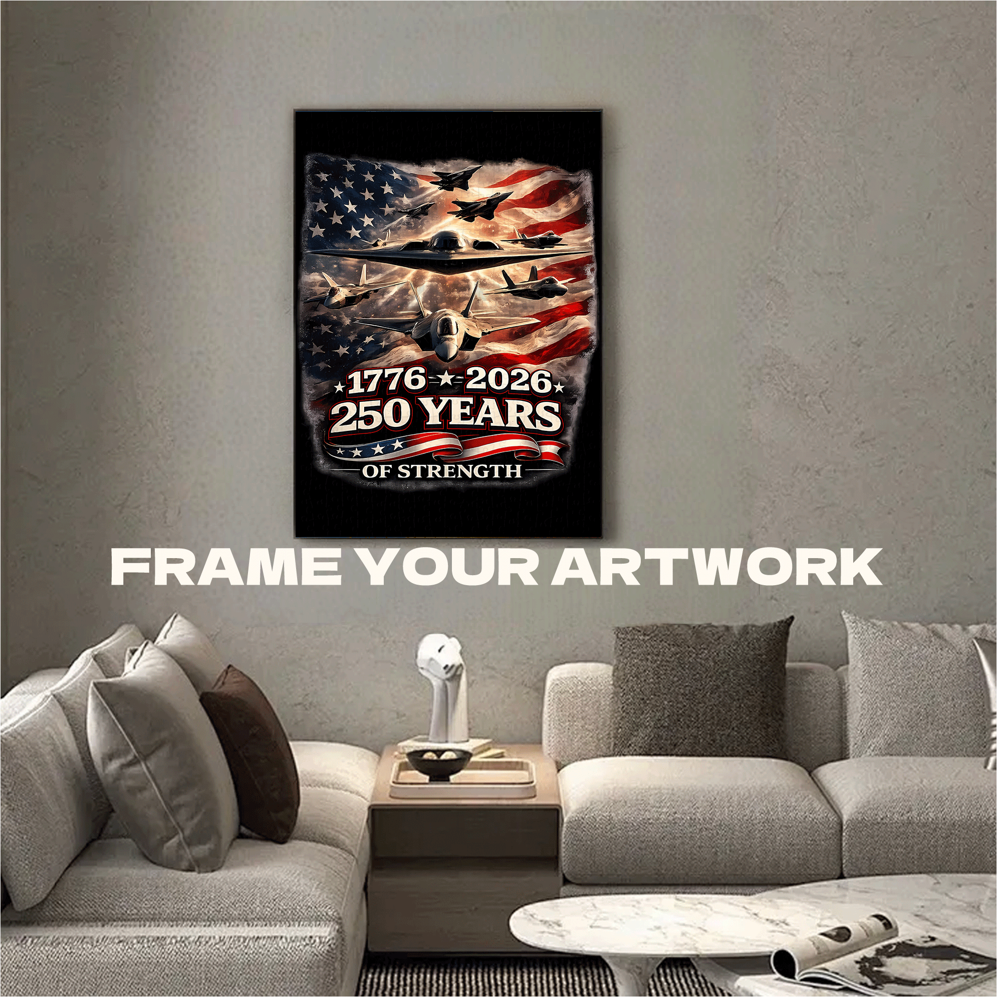 250 Years Of Strength 1776 - 2026 500pcs/1000pcs Jigsaw Puzzle, Scratch-Resistant, Interactive Family Game & Brain-Boosting DIY Decor, Perfect for Halloween, Christmas & New Year Gifts, Family Puzzle Game