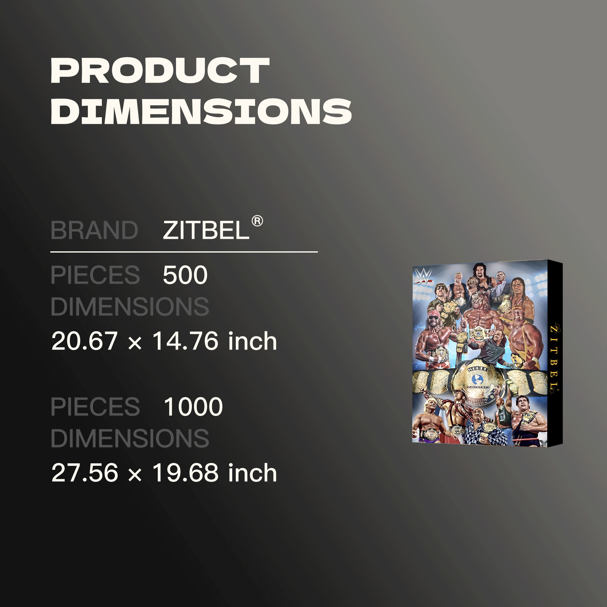 A Collection Of WWE Legendary Champions 500pcs/1000pcs Jigsaw Puzzle, Scratch-Resistant, Interactive Family Game & Brain-Boosting DIY Decor, Perfect for Halloween, Christmas & New Year Gifts, Family Puzzle Game