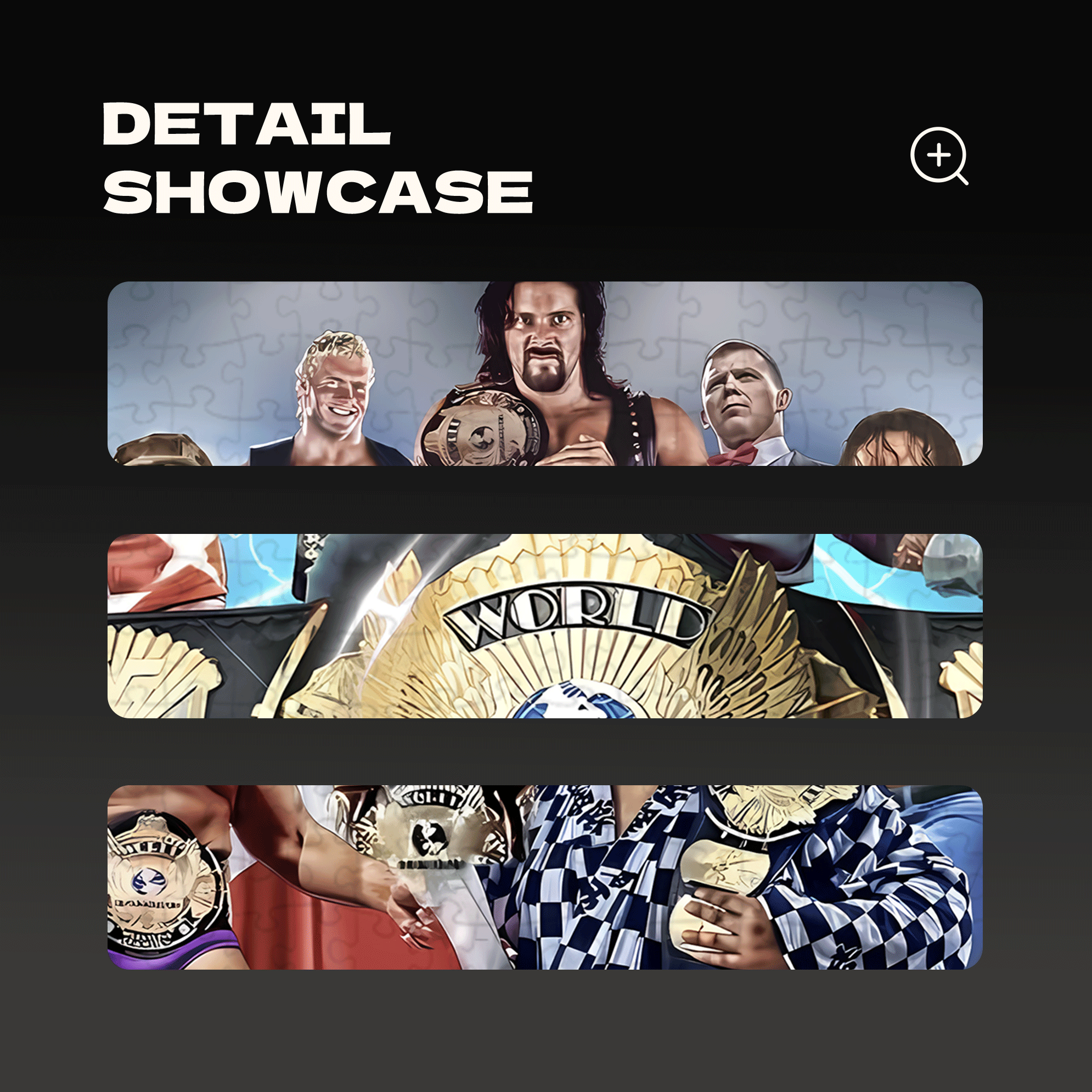 A Collection Of WWE Legendary Champions 500pcs/1000pcs Jigsaw Puzzle, Scratch-Resistant, Interactive Family Game & Brain-Boosting DIY Decor, Perfect for Halloween, Christmas & New Year Gifts, Family Puzzle Game