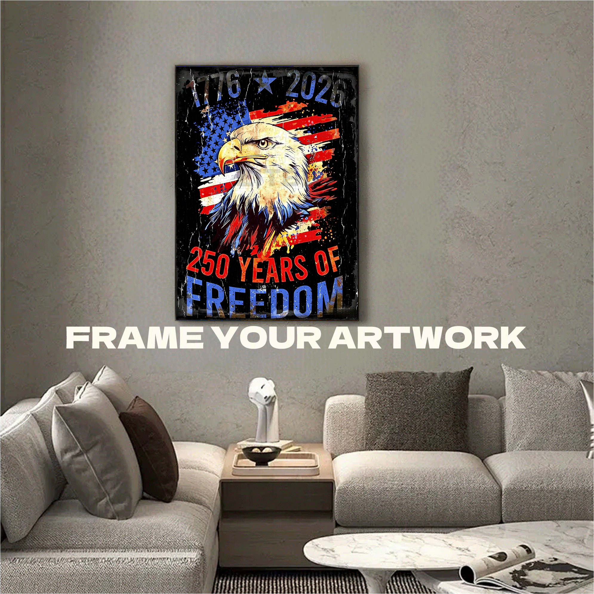 America 250 Years Of American Independence 1776-2026 500pcs/1000pcs Jigsaw Puzzle, Scratch-Resistant, Interactive Family Game & Brain-Boosting DIY Decor, Perfect for Halloween, Christmas & New Year Gifts, Family Puzzle Game