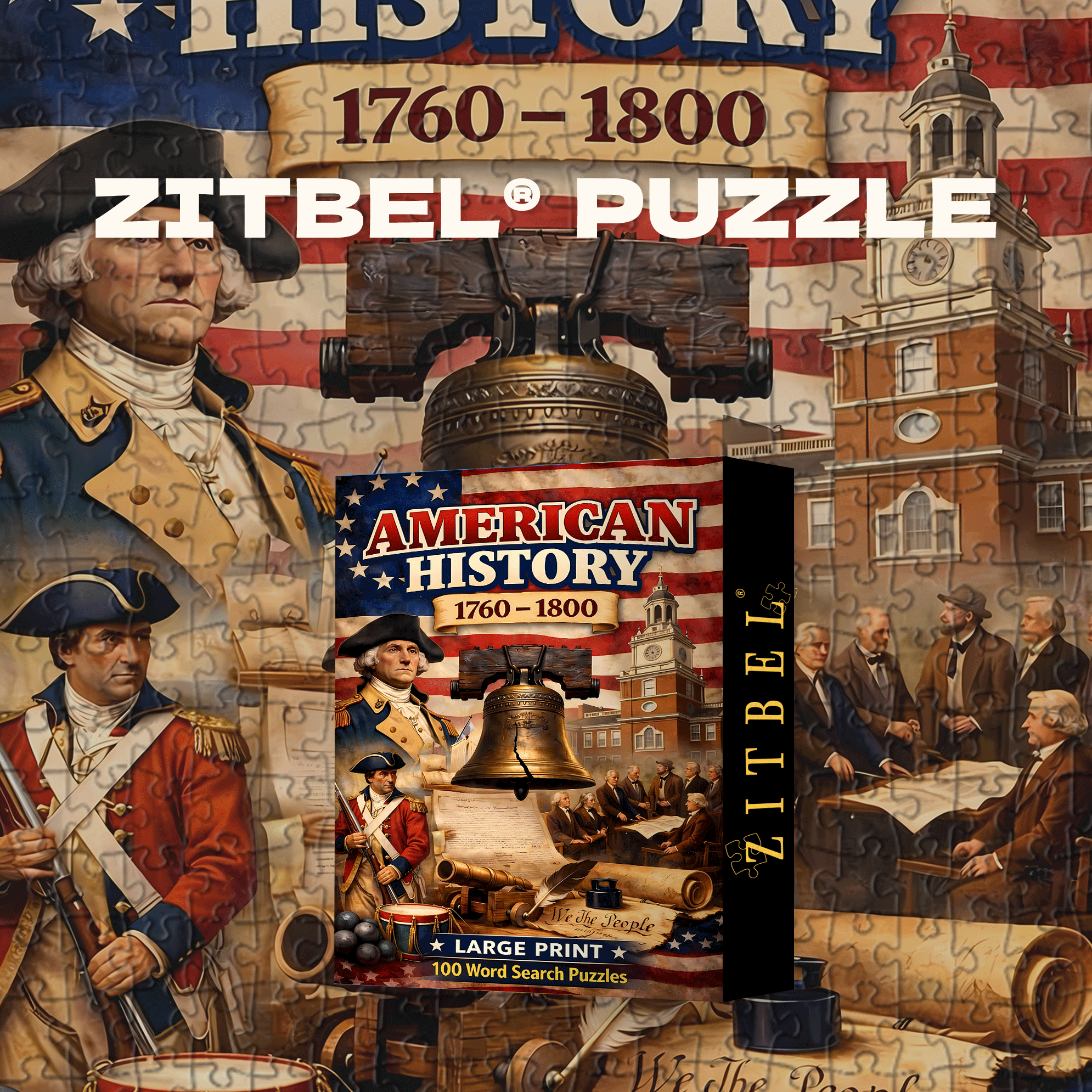AMERICAN HISTORY 1760-1800 (United States History) 500pcs/1000pcs Jigsaw Puzzle, Scratch-Resistant, Interactive Family Game & Brain-Boosting DIY Decor, Perfect for Halloween, Christmas & New Year Gifts, Family Puzzle Game