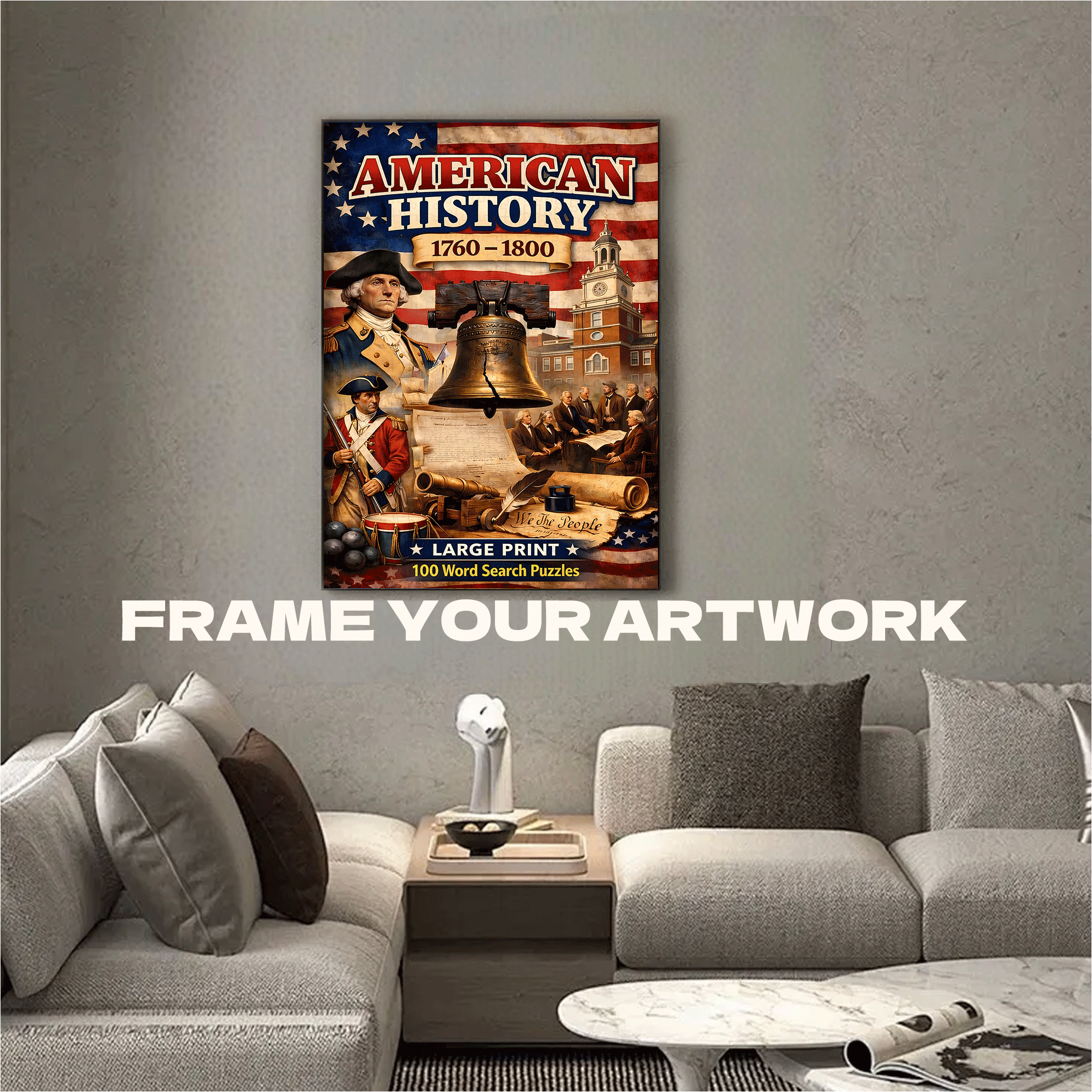 AMERICAN HISTORY 1760-1800 (United States History) 500pcs/1000pcs Jigsaw Puzzle, Scratch-Resistant, Interactive Family Game & Brain-Boosting DIY Decor, Perfect for Halloween, Christmas & New Year Gifts, Family Puzzle Game
