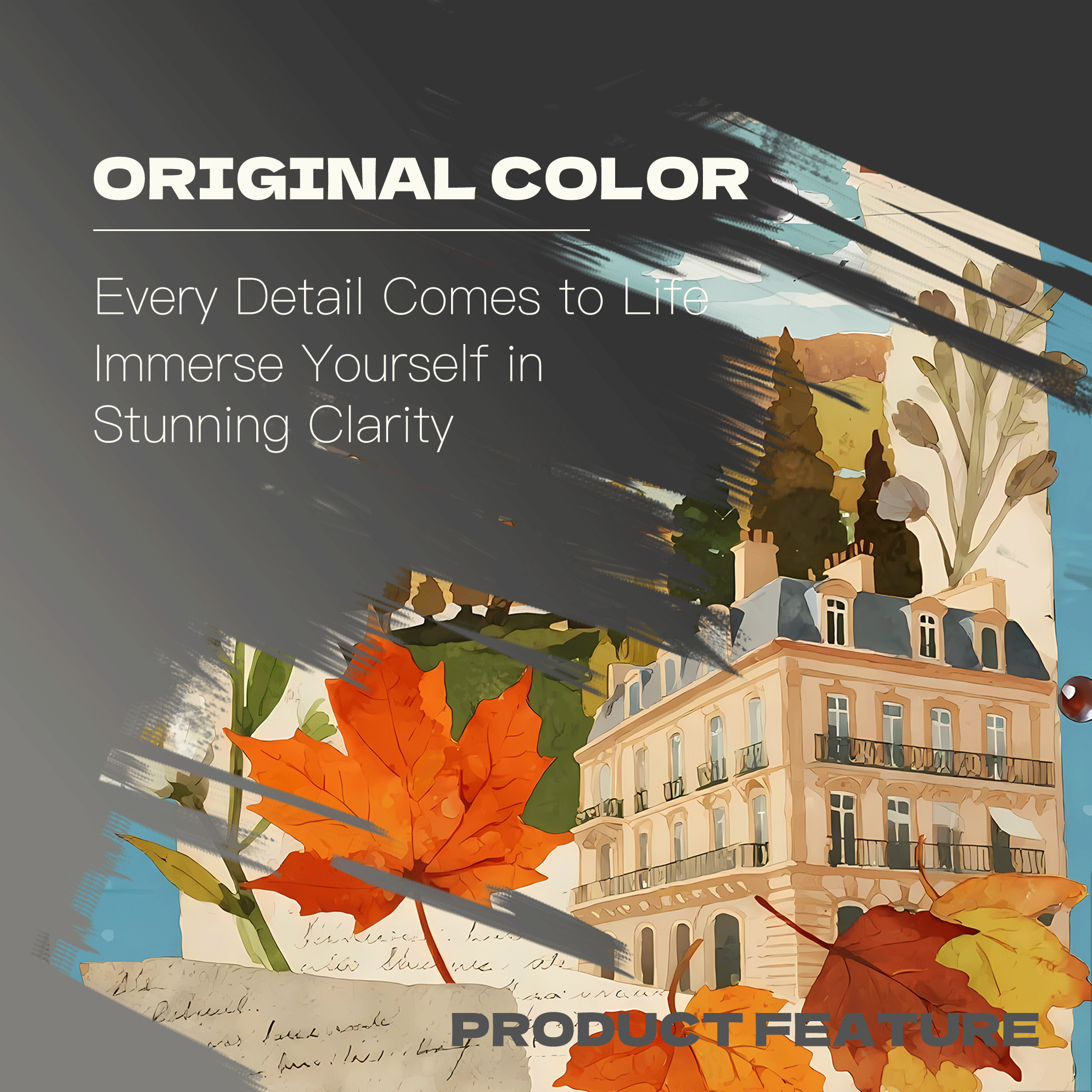 Autumn Memories Of Paris In an Old Letter Collage 500pcs/1000pcs Jigsaw Puzzle, Scratch-Resistant, Interactive Family Game & Brain-Boosting DIY Decor, Perfect for Halloween, Christmas & New Year Gifts, Family Puzzle Game