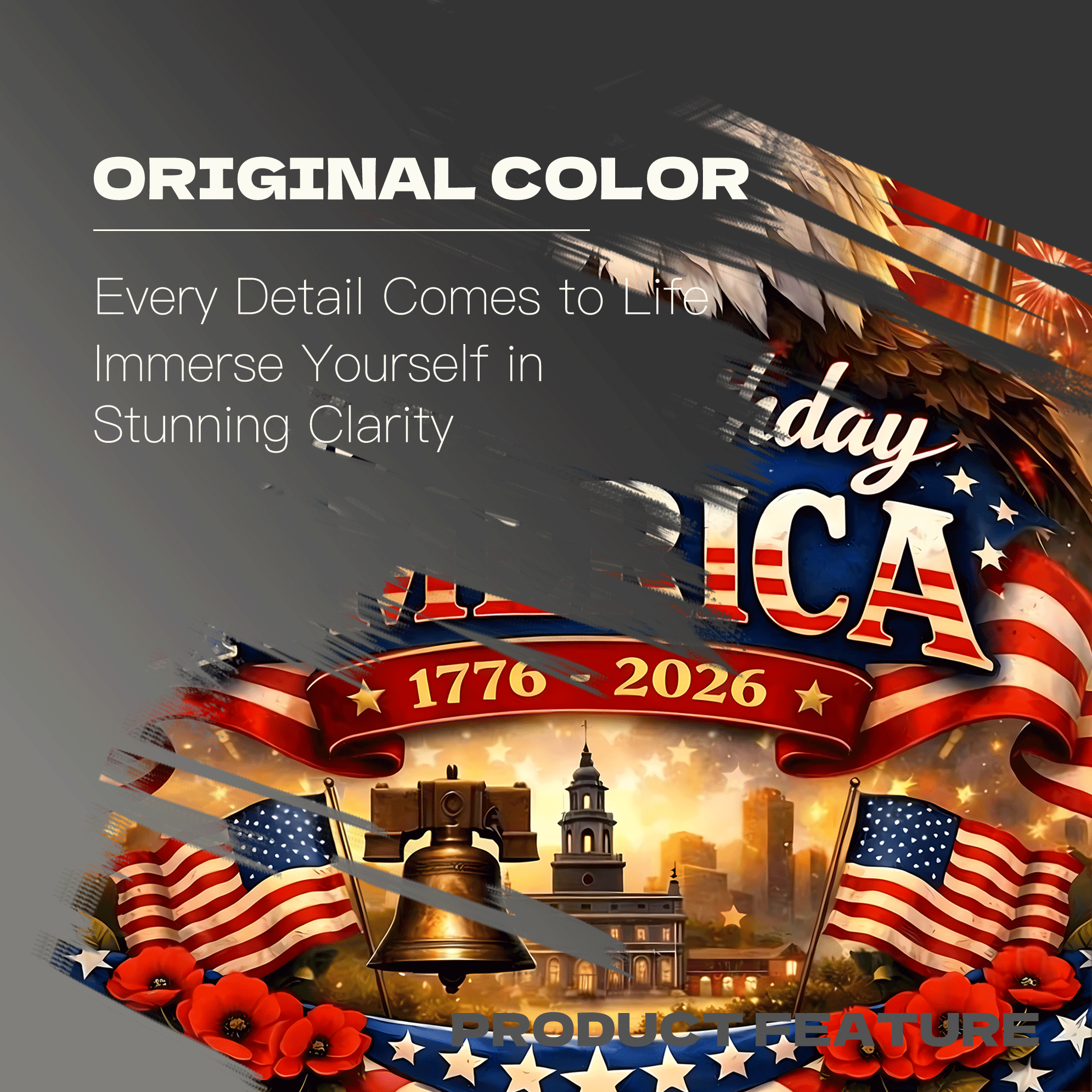 Celebrating 250th Birthday America 2 500pcs/1000pcs Jigsaw Puzzle, Scratch-Resistant, Interactive Family Game & Brain-Boosting DIY Decor, Perfect for Halloween, Christmas & New Year Gifts, Family Puzzle Game
