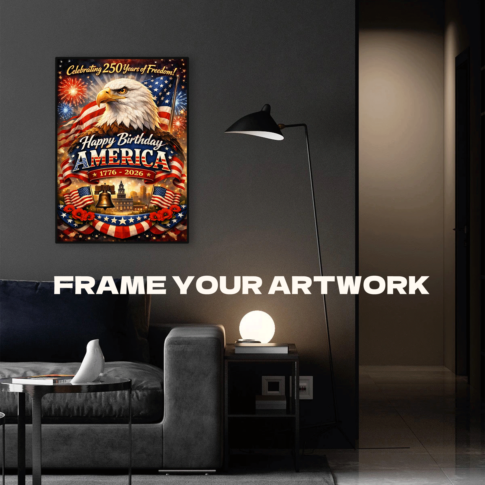 Celebrating 250th Birthday America 2 500pcs/1000pcs Jigsaw Puzzle, Scratch-Resistant, Interactive Family Game & Brain-Boosting DIY Decor, Perfect for Halloween, Christmas & New Year Gifts, Family Puzzle Game