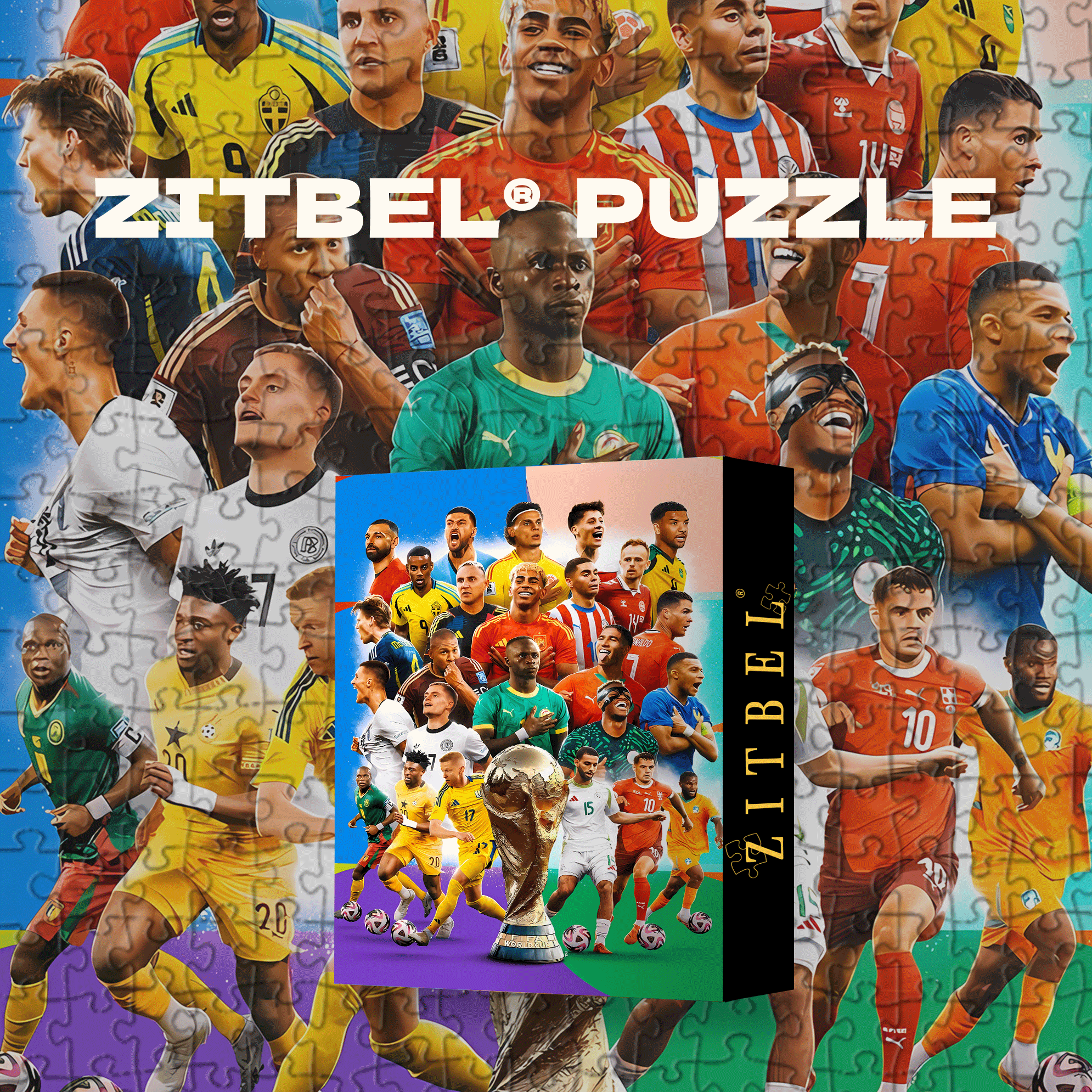 Coupe Du Monde 2026 500pcs/1000pcs Jigsaw Puzzle, Scratch-Resistant, Interactive Family Game & Brain-Boosting DIY Decor, Perfect for Halloween, Christmas & New Year Gifts, Family Puzzle Game