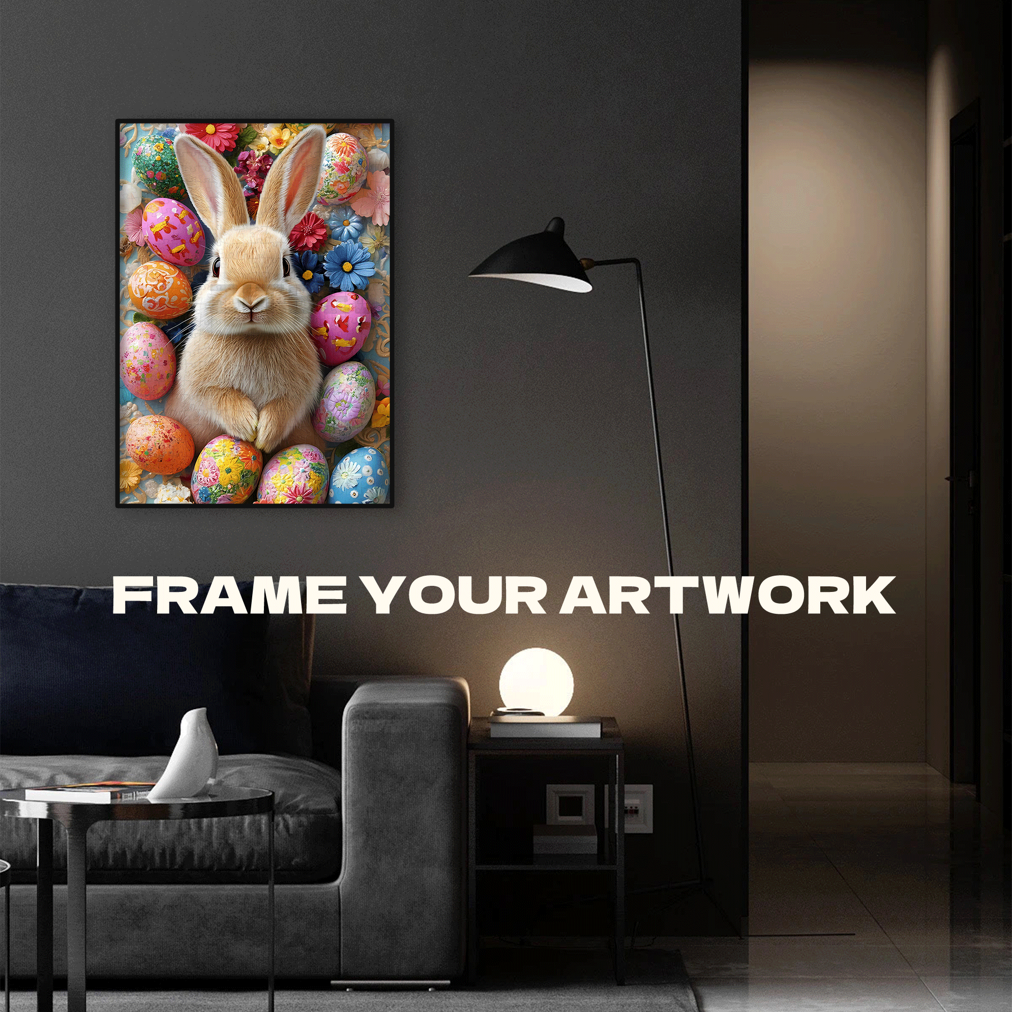 Easter Bunny Decorations 500pcs/1000pcs Jigsaw Puzzle, Scratch-Resistant, Interactive Family Game & Brain-Boosting DIY Decor, Perfect for Halloween, Christmas & New Year Gifts, Family Puzzle Game